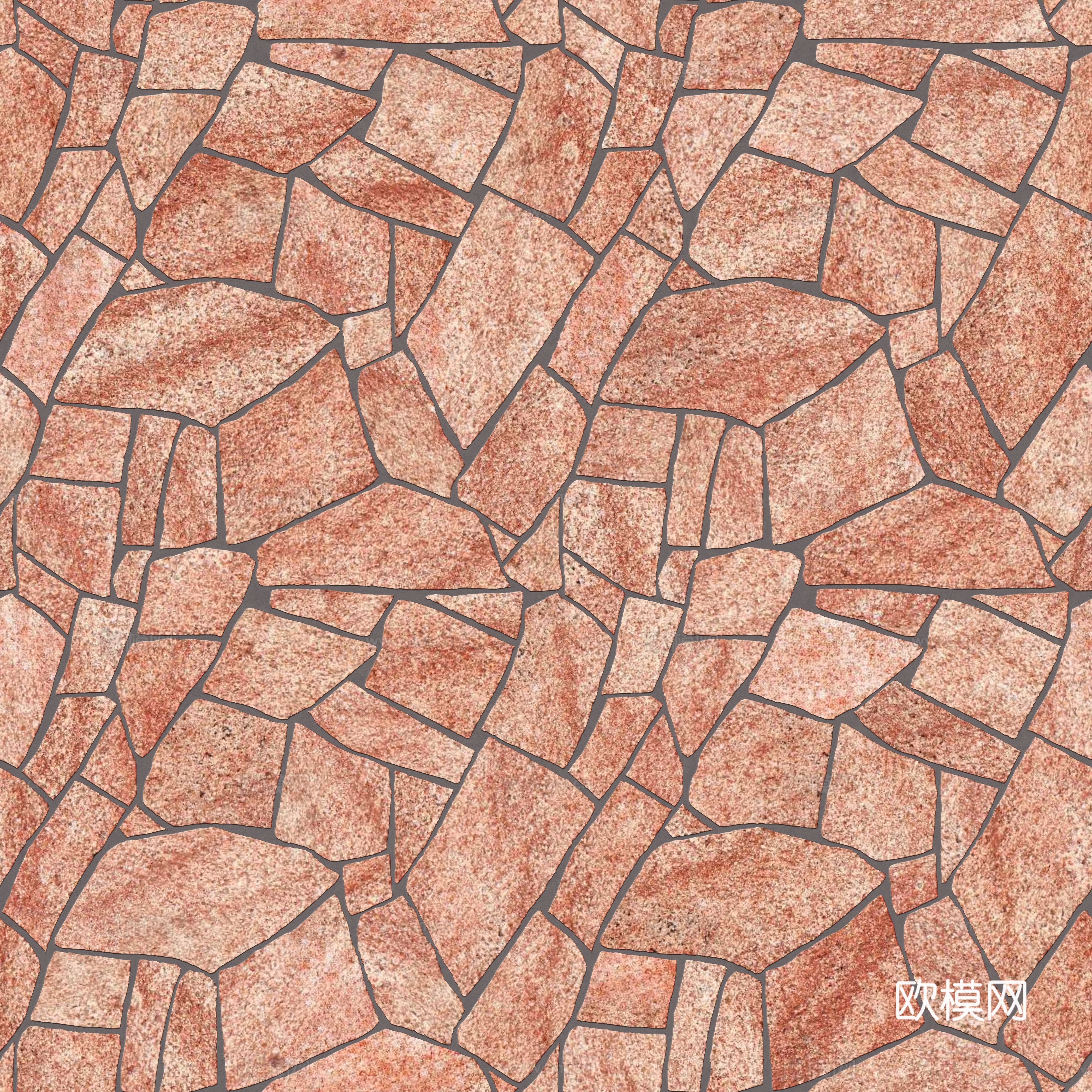 红色砂岩毛石-多边形毛石-破冰纹毛石35