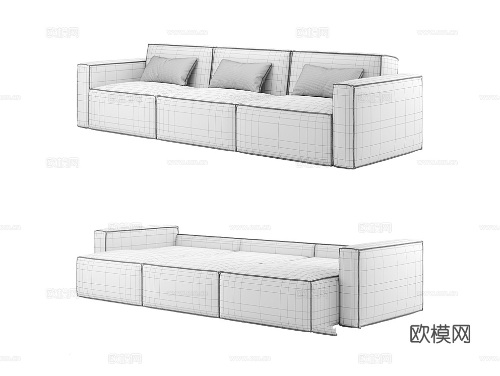 MEBELFORM 三人沙发 沙发床3d模型下载（渲染图5）