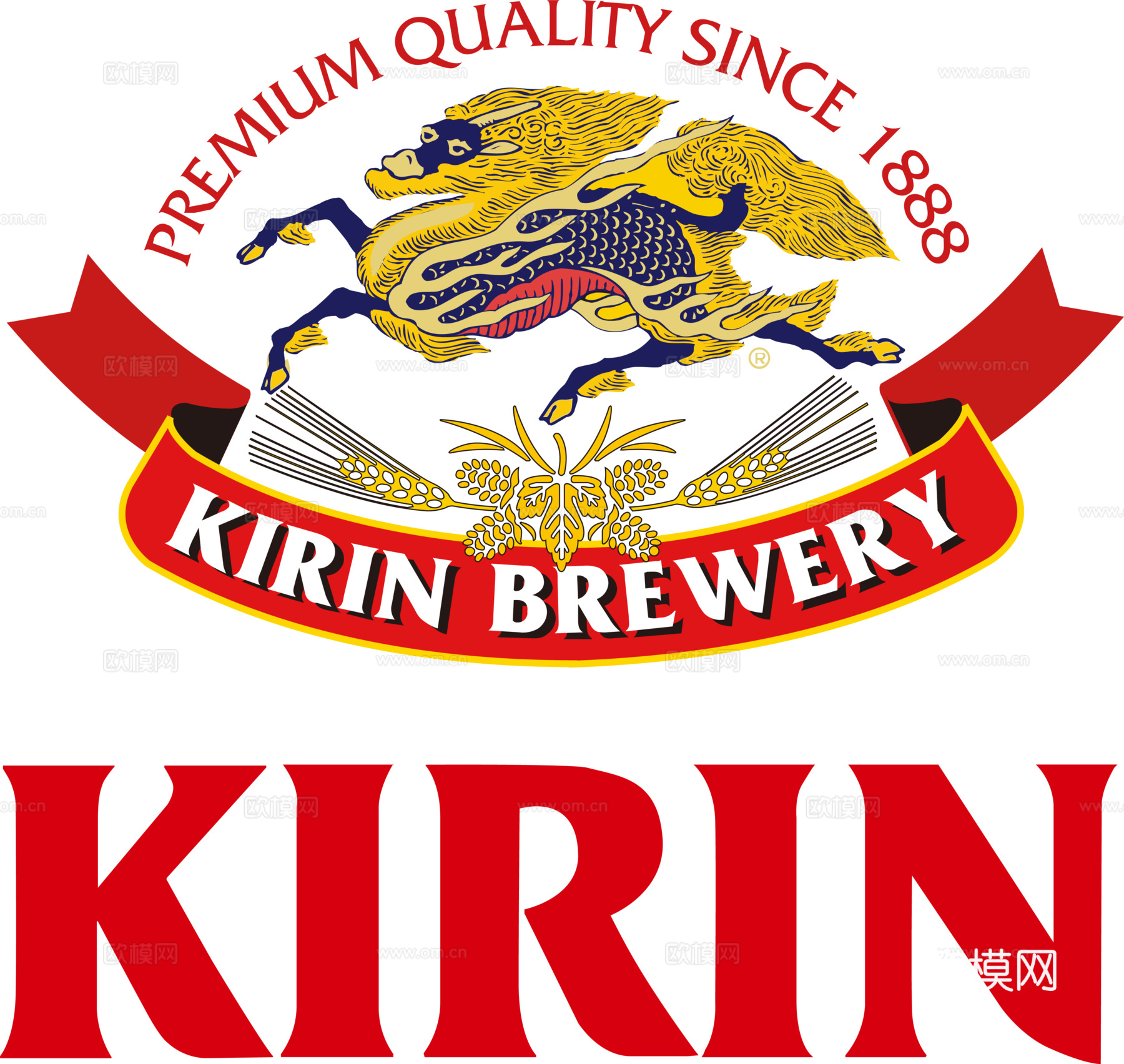 麒麟啤酒，啤酒品牌logo