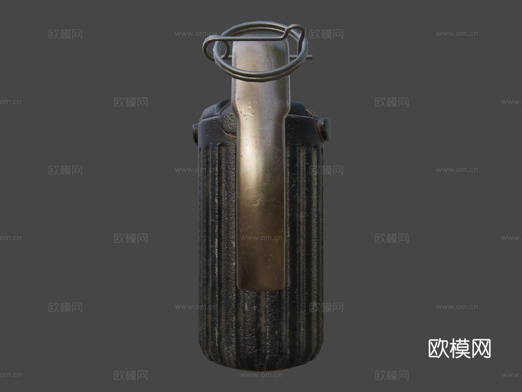 M43破片手榴弹3d模型下载（渲染图5）