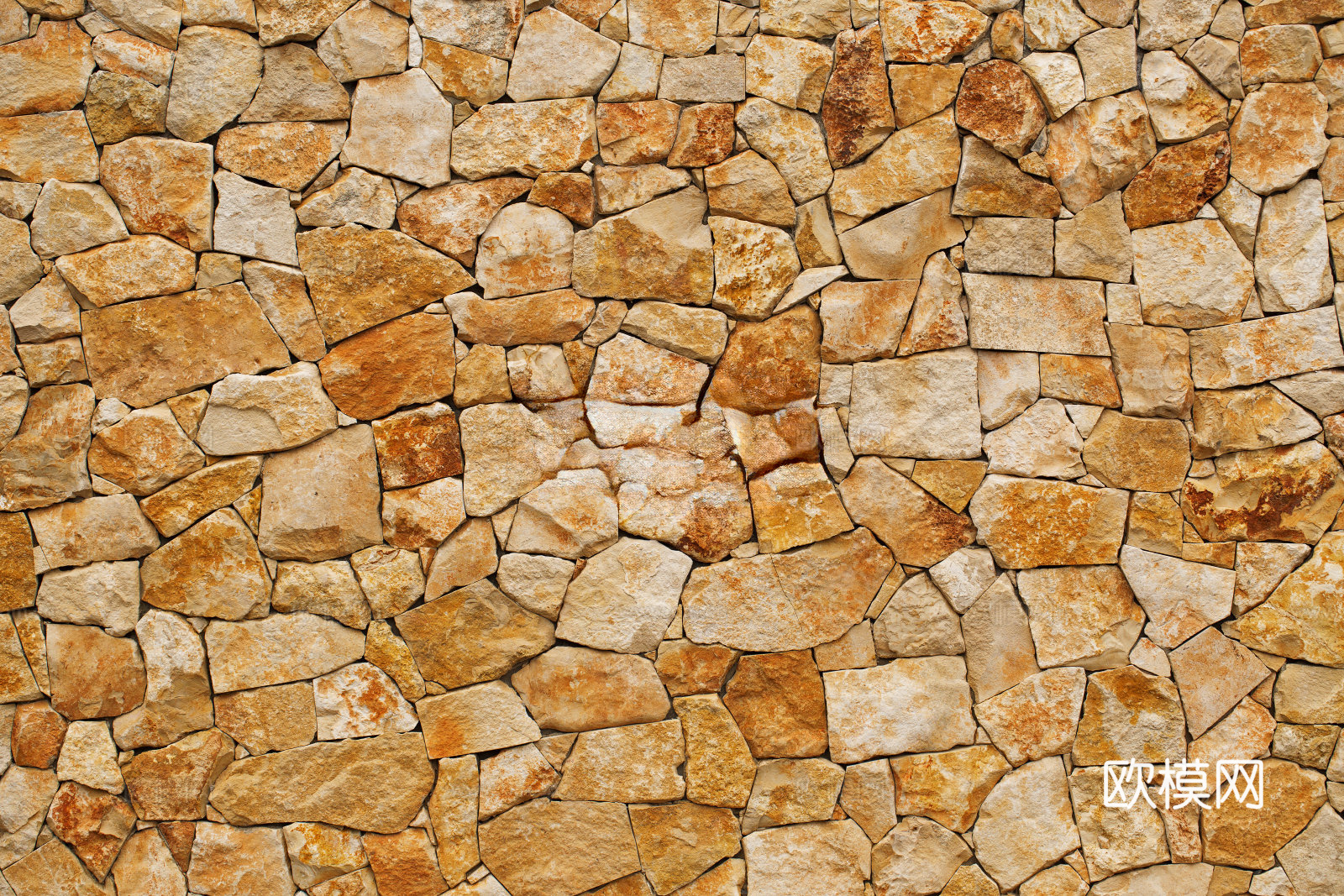 不规则多边形干垒石，自然毛石肌理59