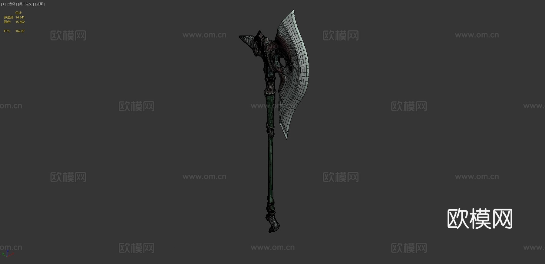 战斧3d模型下载（渲染图4）