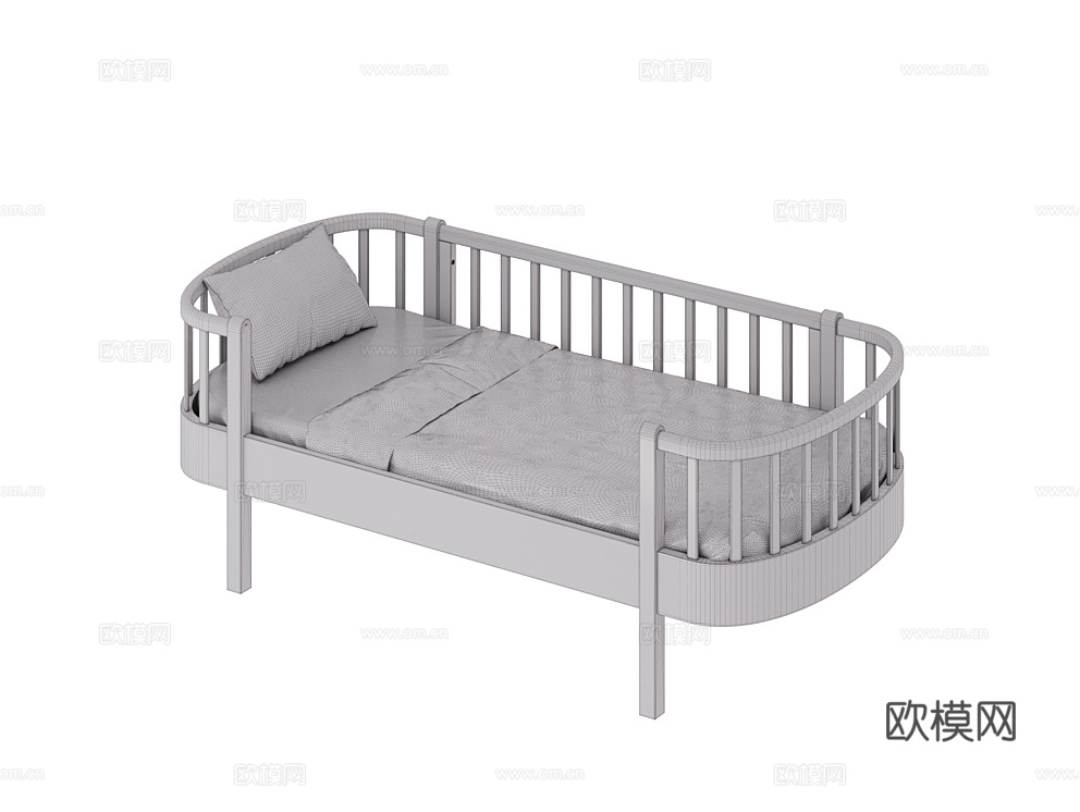 Ellipsefurniture 婴儿床3d模型下载（渲染图2）