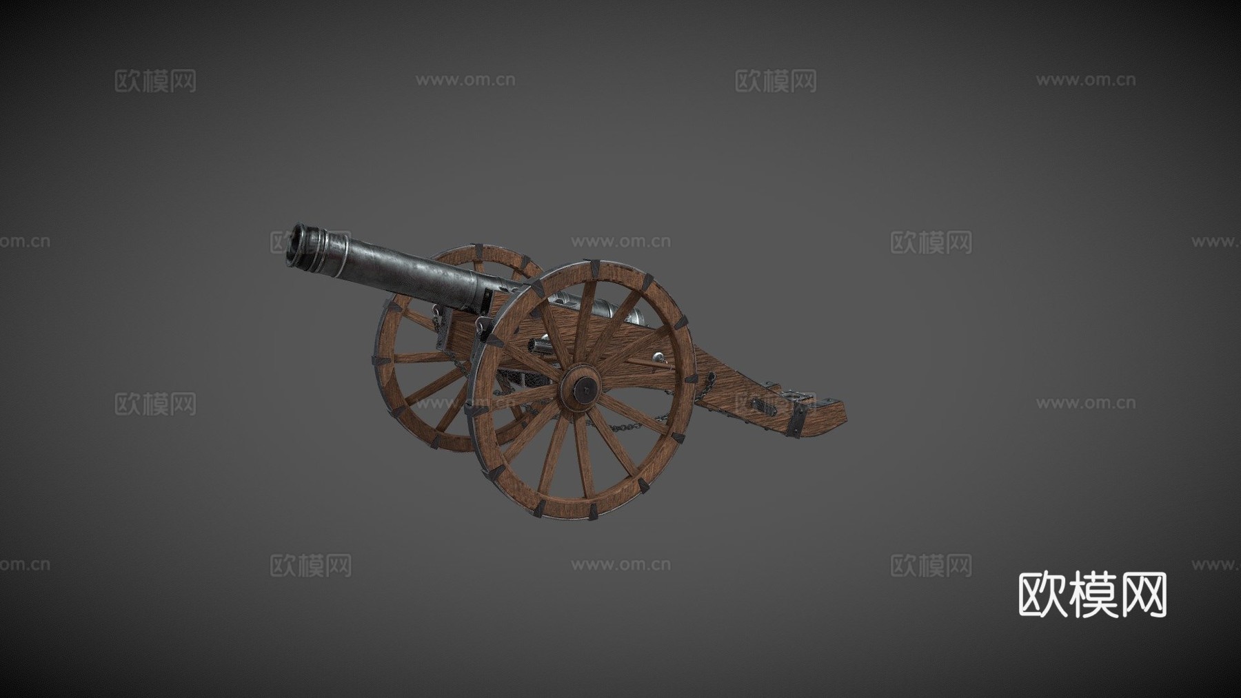 炮CG模型3d模型下载（渲染图1）