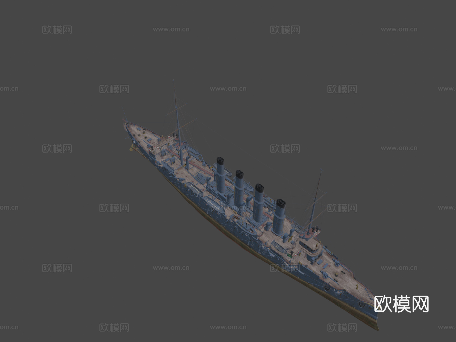 瓦良格号3d模型下载（渲染图8）