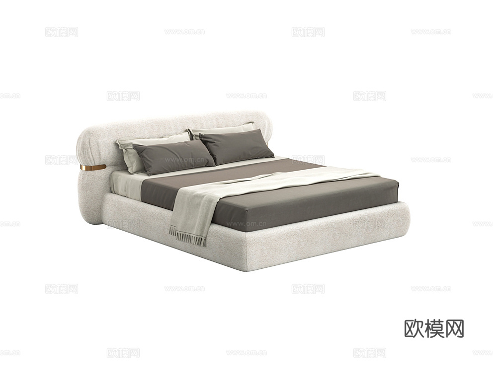 Fratelli Barri 双人床3d模型下载（渲染图3）