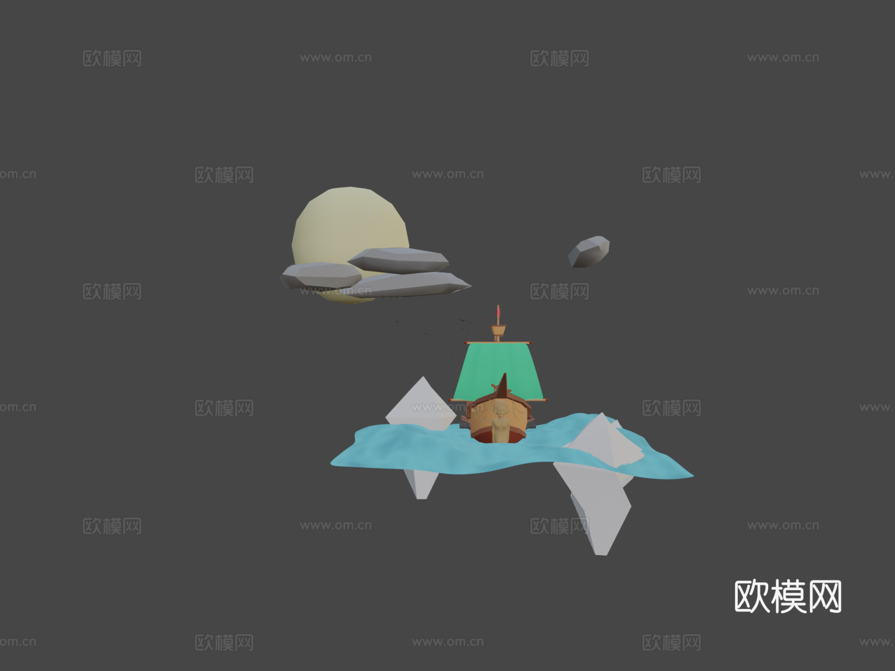 海船3d模型下载（渲染图5）