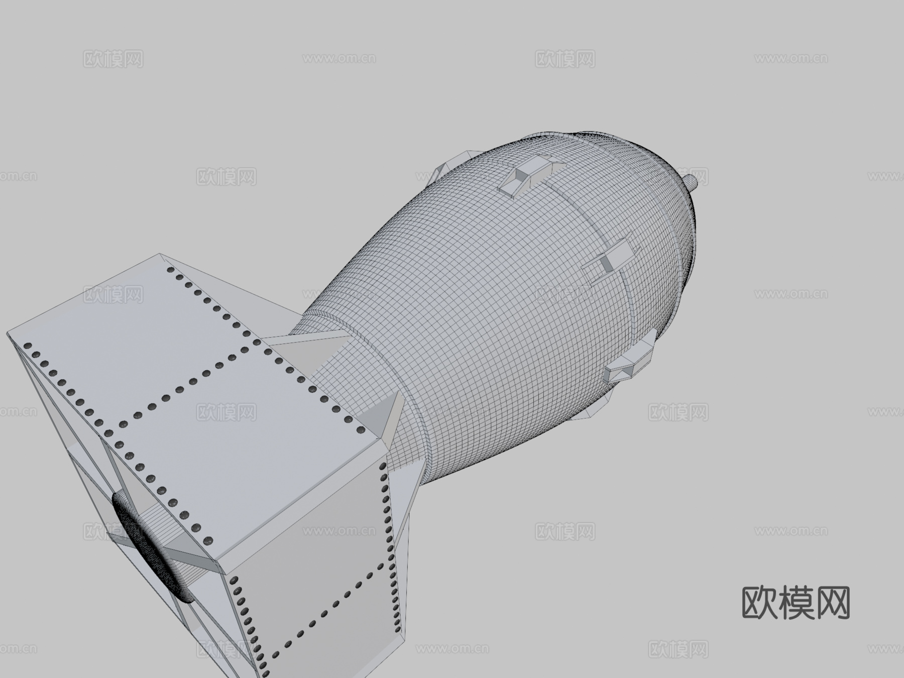 核弹胖子3d模型下载（渲染图2）