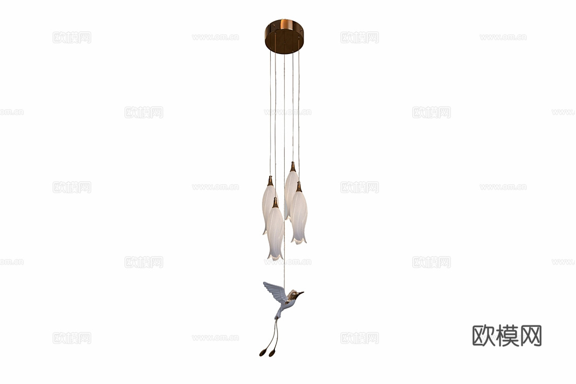 Cloyd 小鸟吊灯3d模型下载（渲染图5）