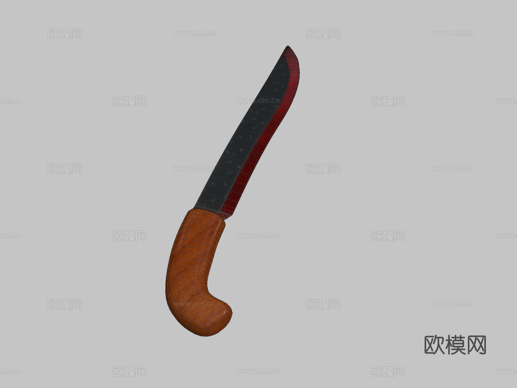 戈洛克砍刀3d模型下载（渲染图2）