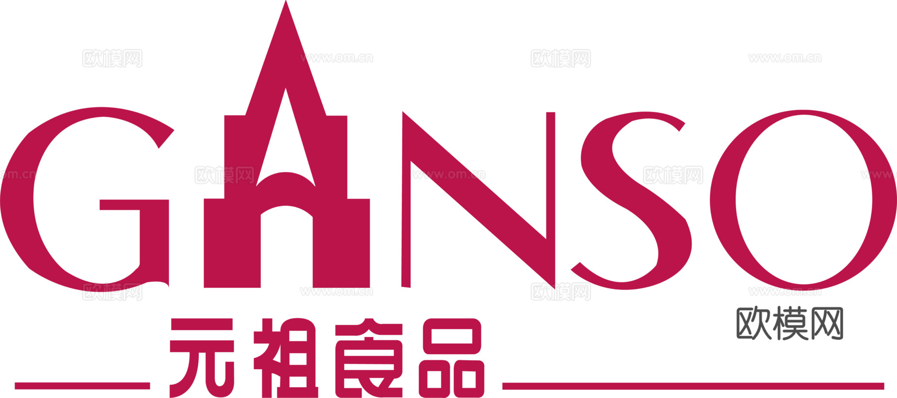 元祖食品，食品零食logo