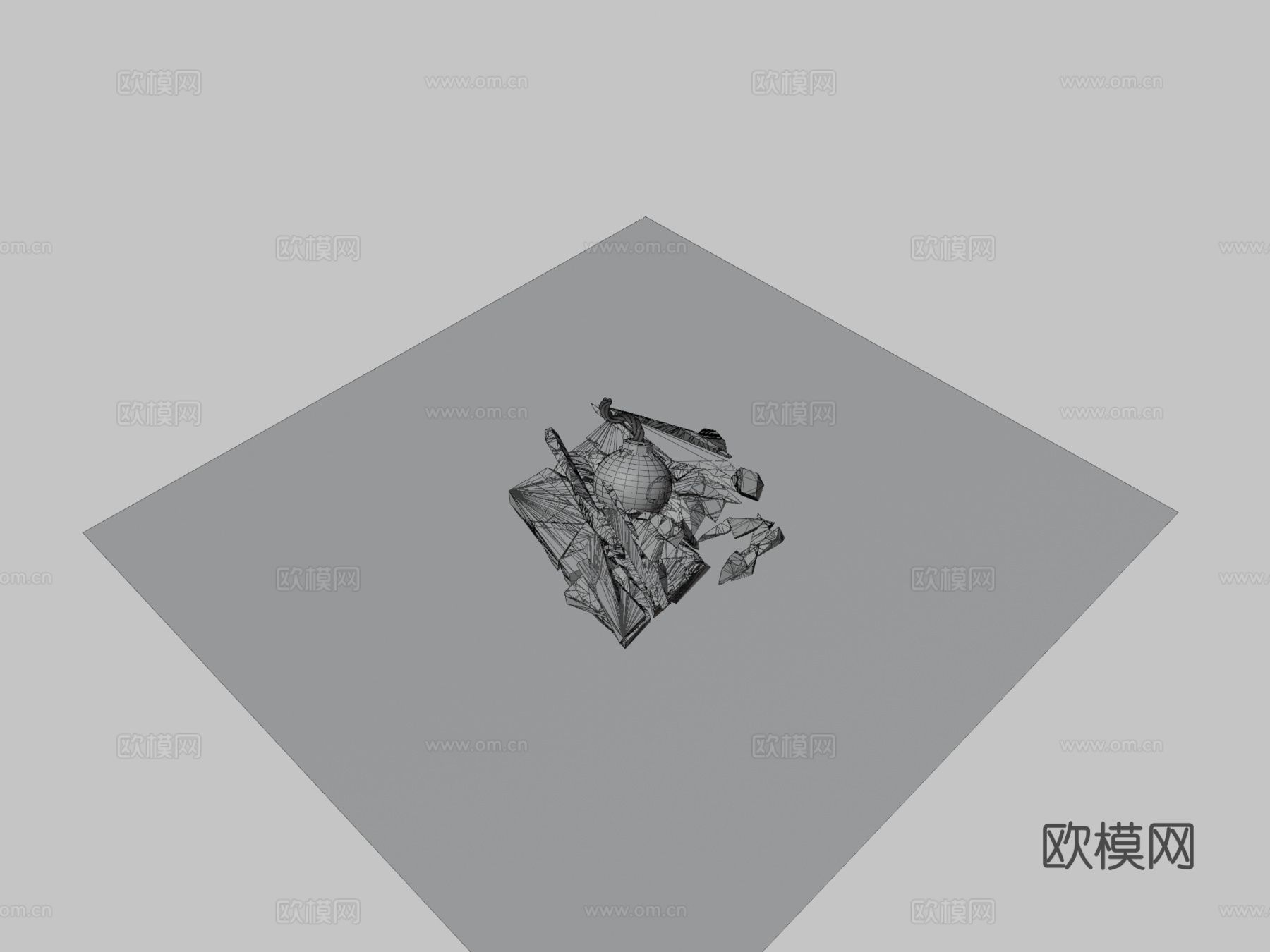 吉格斯炸弹3d模型下载（渲染图3）