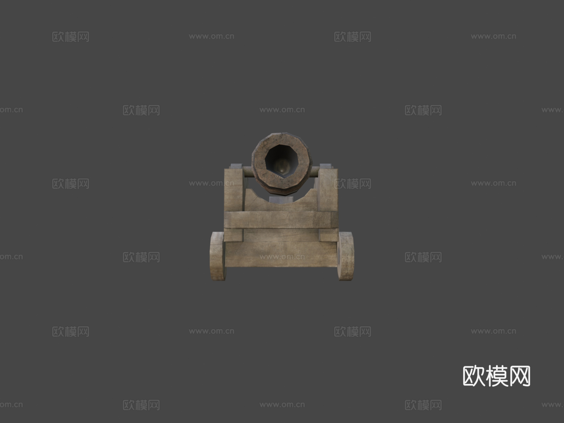 火炮3d模型下载（渲染图6）