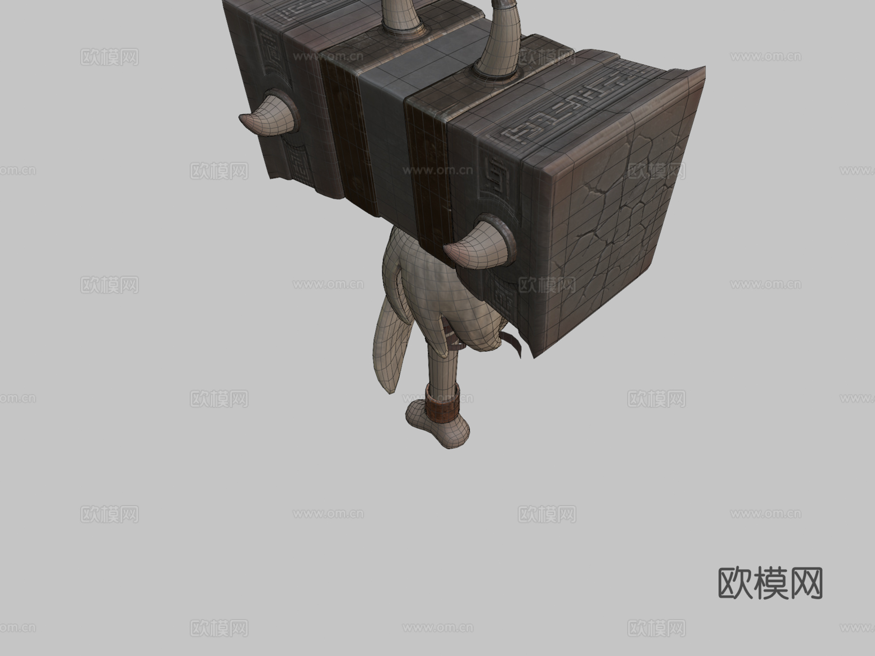 锤子3d模型下载（渲染图2）