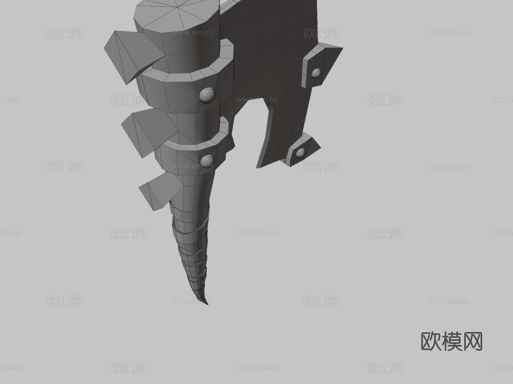 低多边形斧3d模型下载（渲染图3）