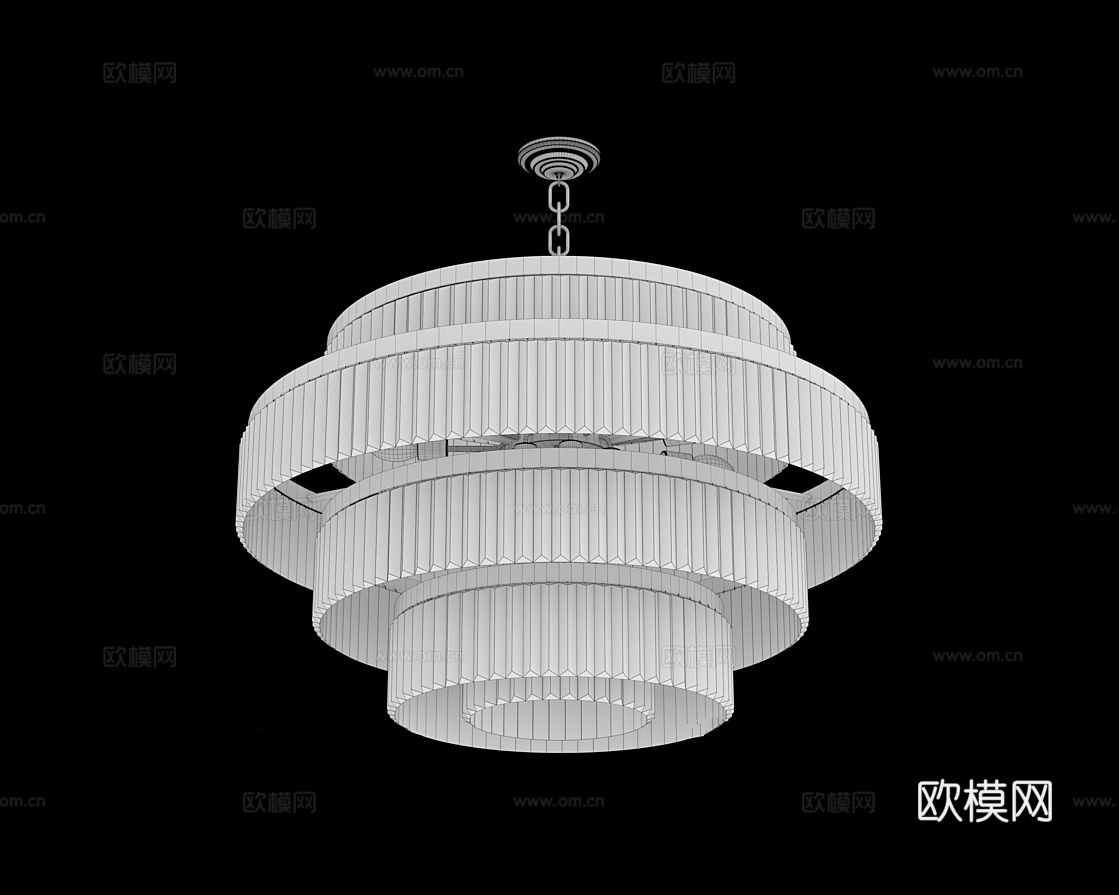 Cloyd 轻奢吊灯3d模型下载（渲染图3）