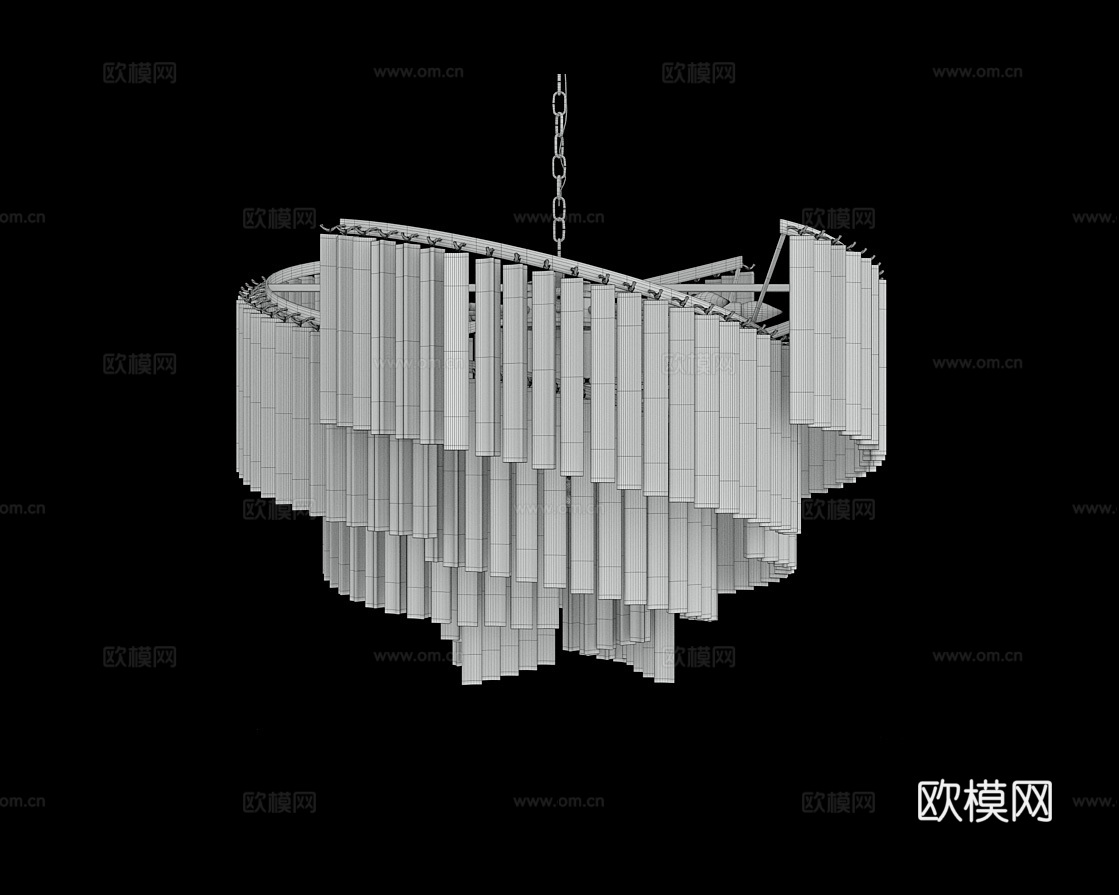 Cloyd 奢华水晶吊灯3d模型下载（渲染图4）
