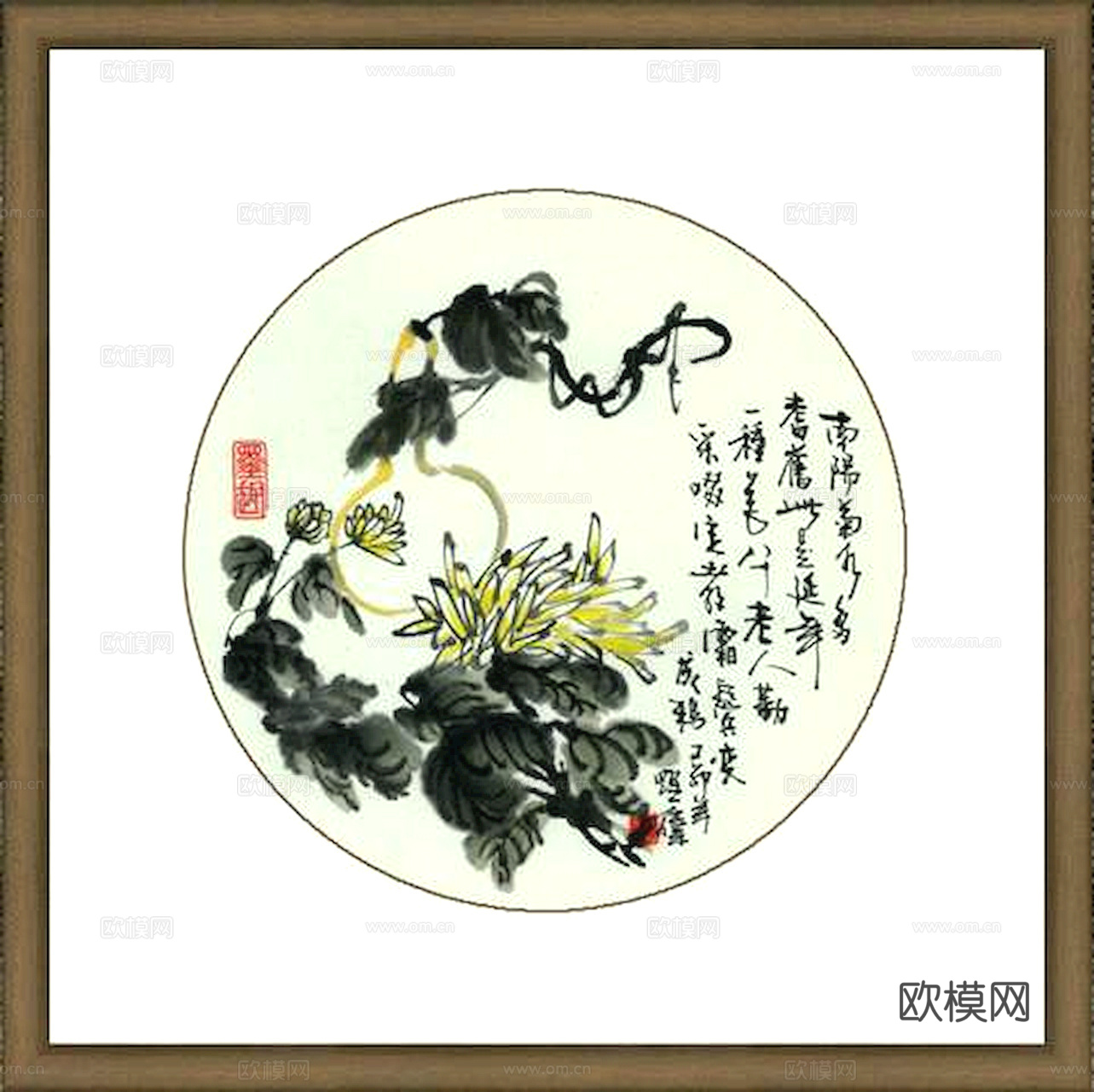中式新中式挂画壁画水墨字画山水花鸟背景墙壁纸装饰画抽象画油画下载