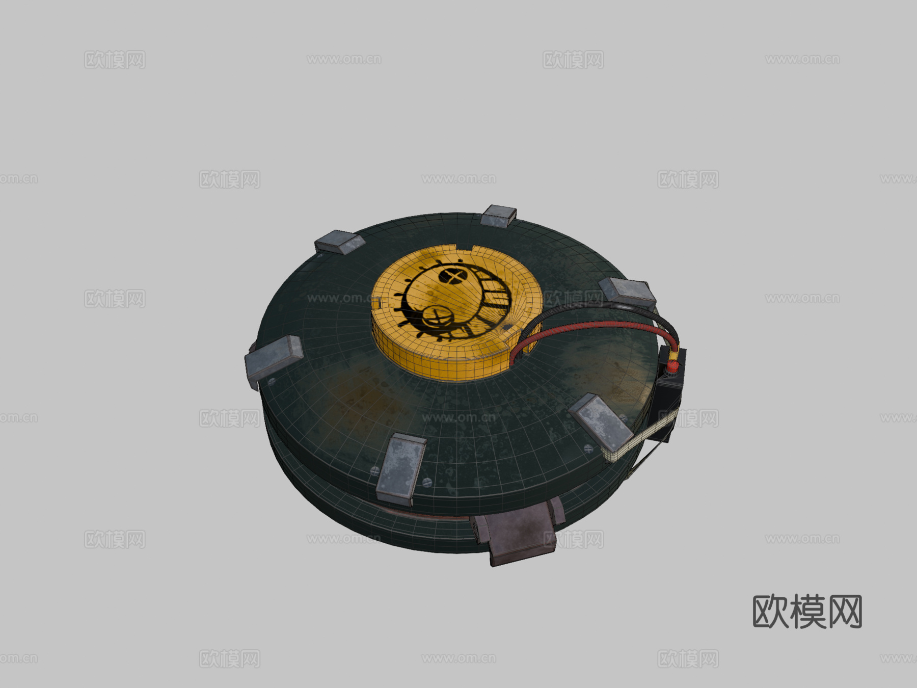 狂鼠地雷3d模型下载（渲染图2）