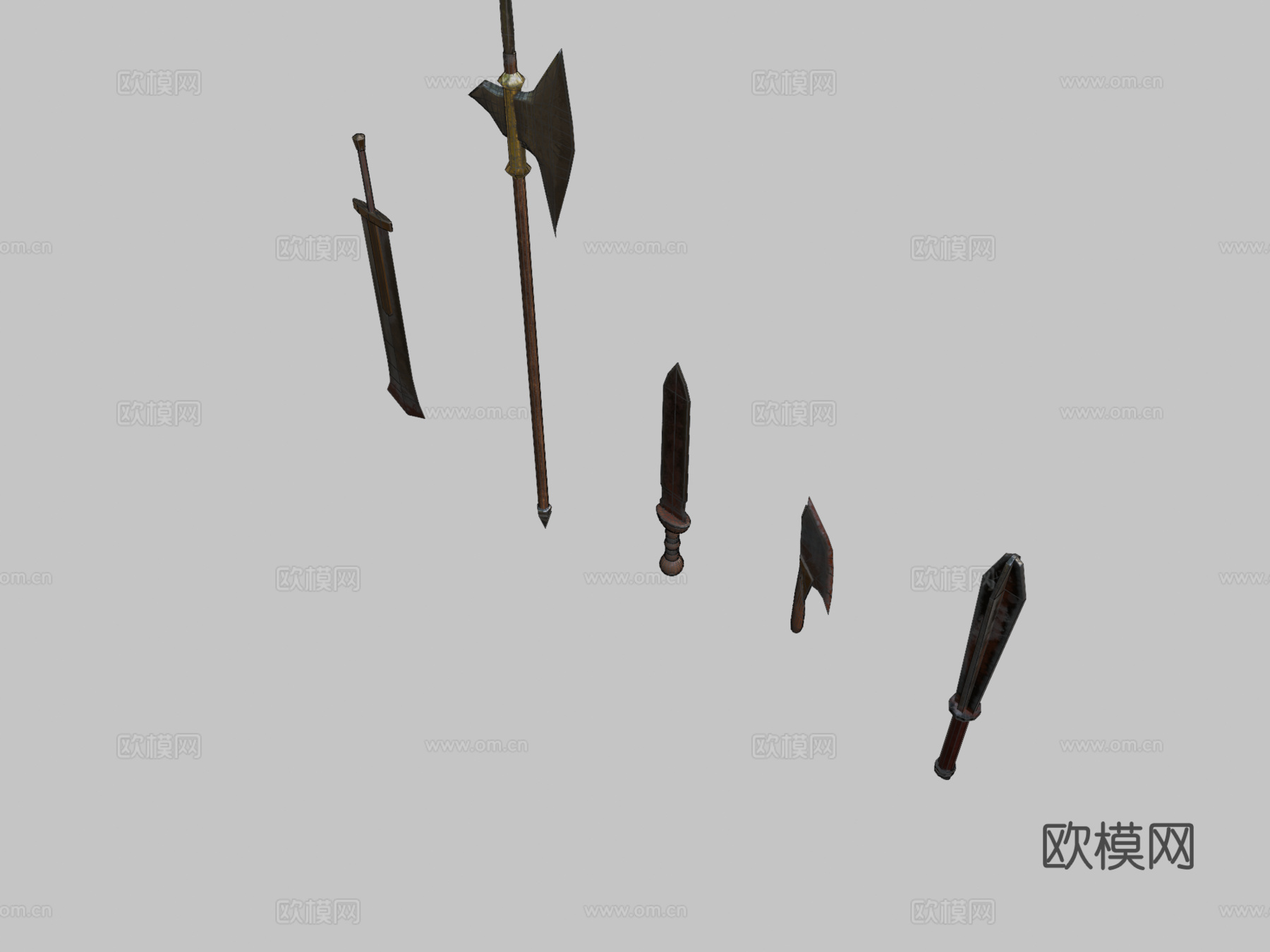 武器阵容3d模型下载（渲染图2）