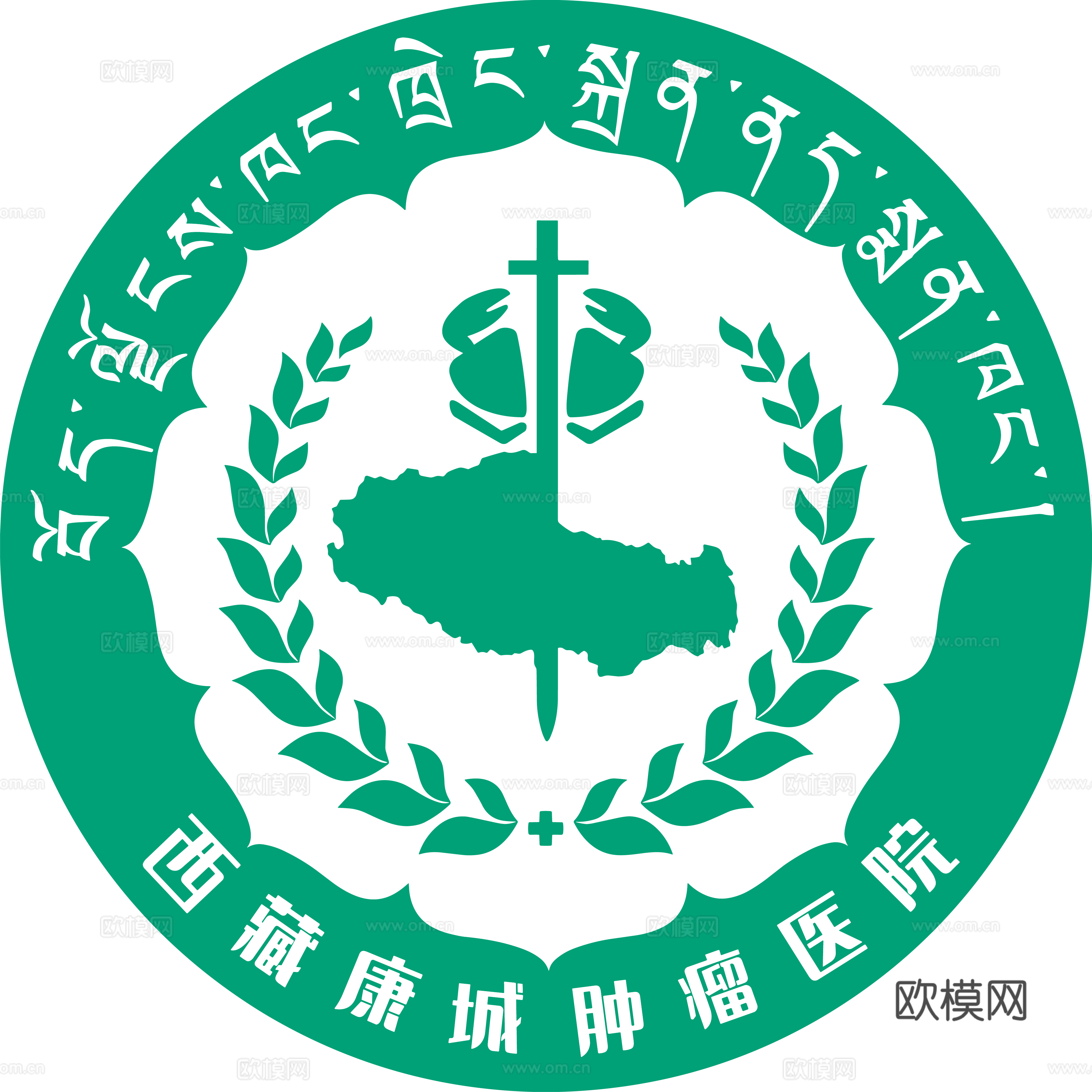 西藏康城肿瘤医院，医院医疗logo