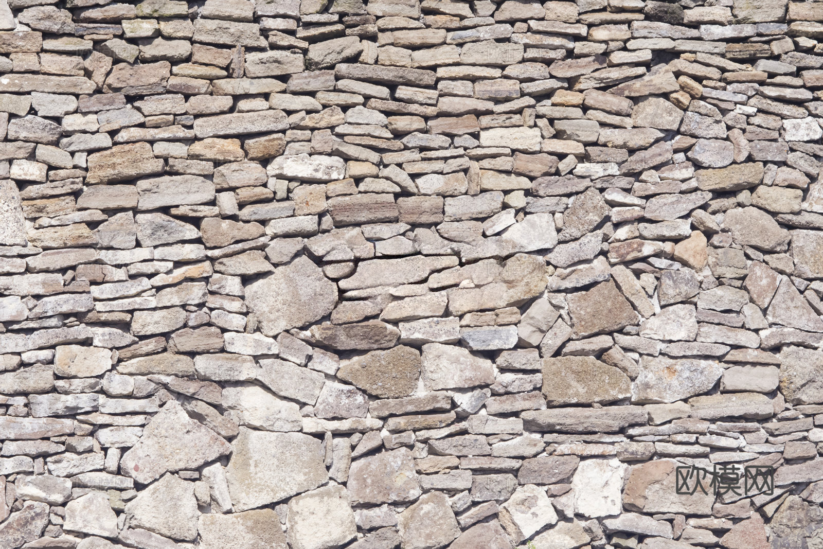 不规则多边形干垒石，自然毛石肌理47