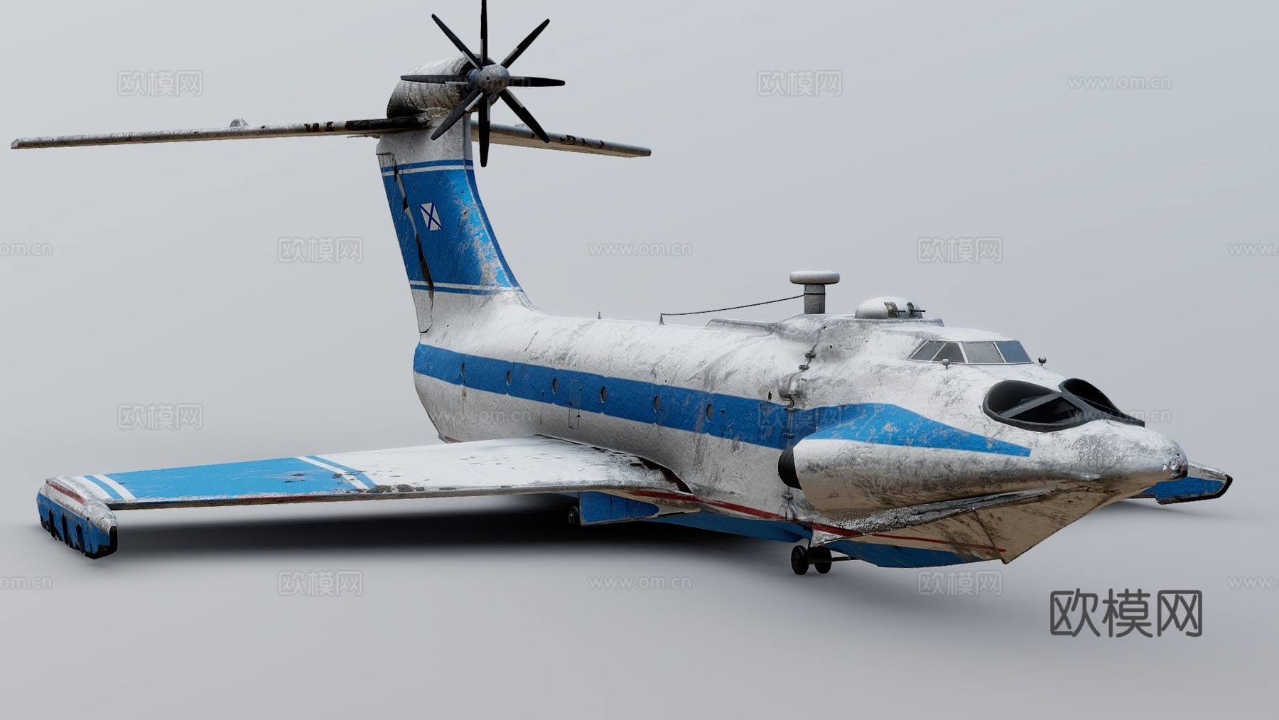 地效飞行器A90雏鹰3d模型下载（渲染图1）