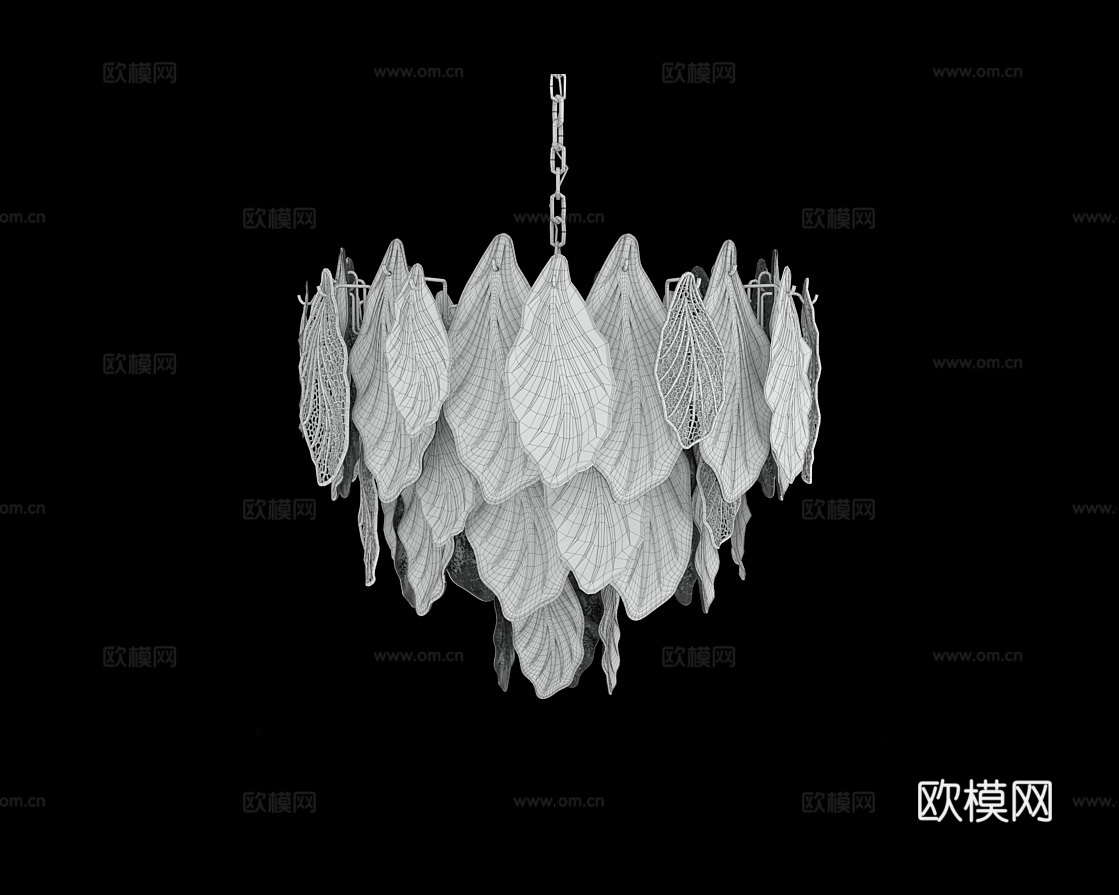 Cloyd 轻奢吊灯3d模型下载（渲染图3）