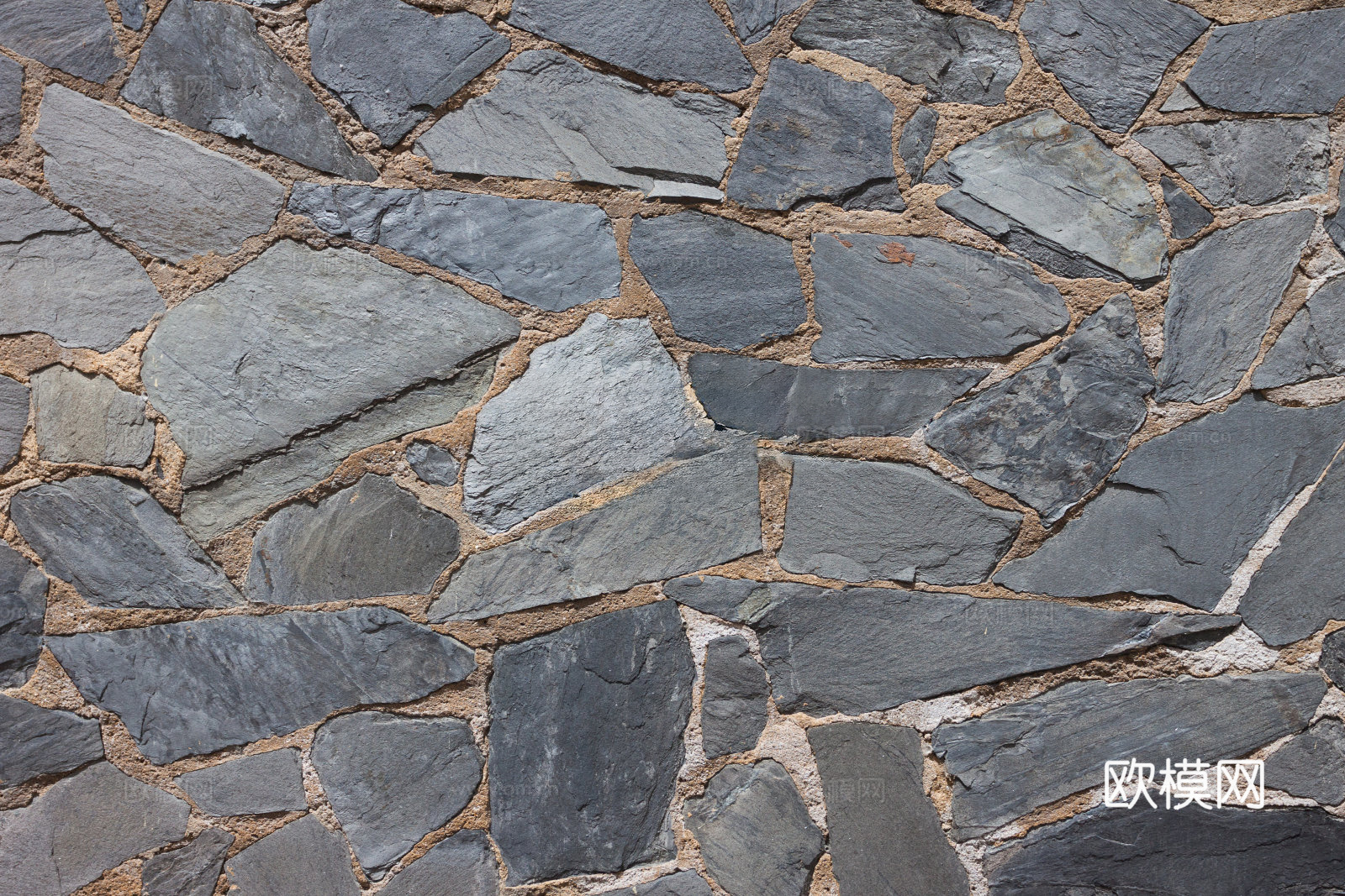 不规则多边形干垒石，自然毛石肌理32