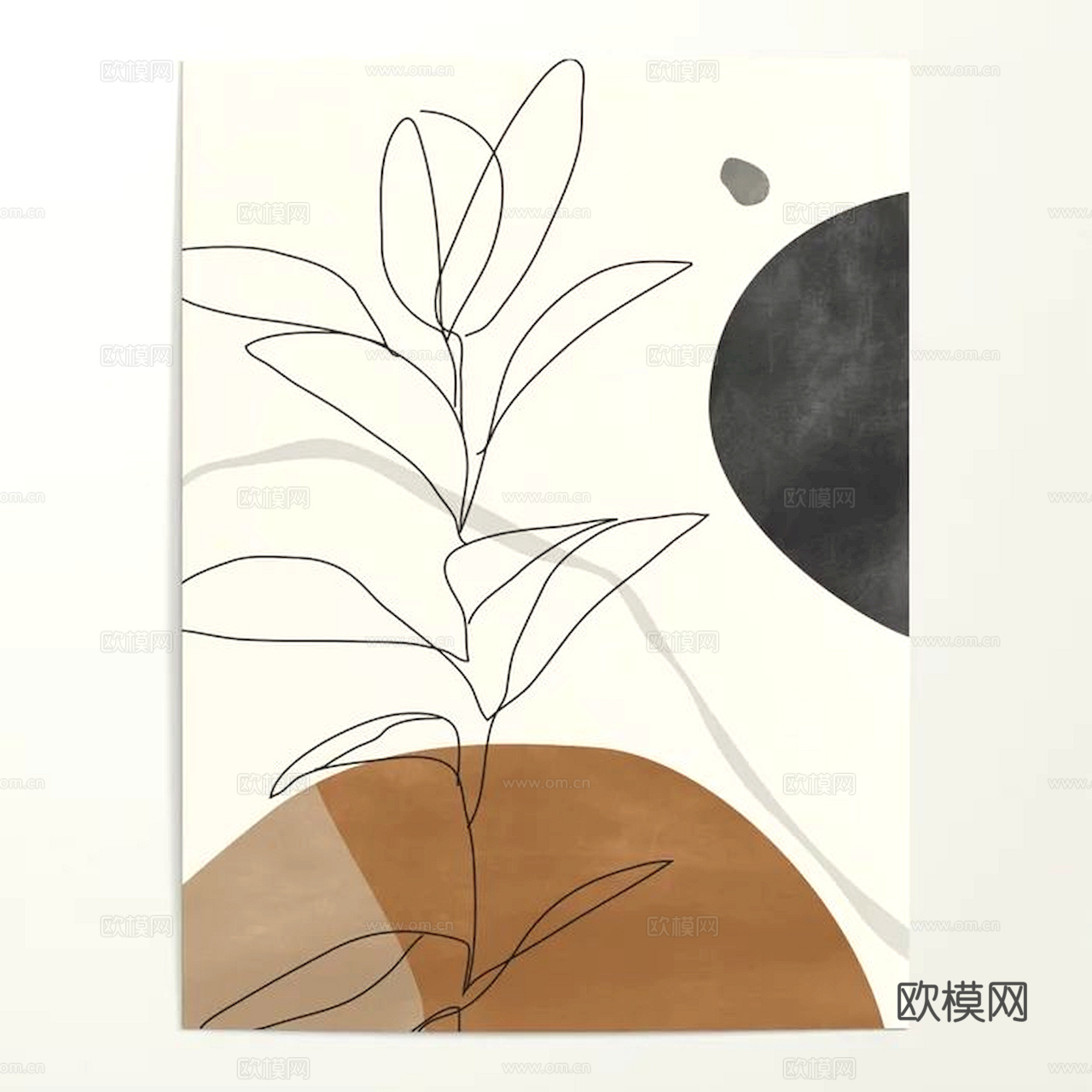中式新中式挂画壁画水墨字画山水花鸟背景墙壁纸装饰画抽象画油画下载