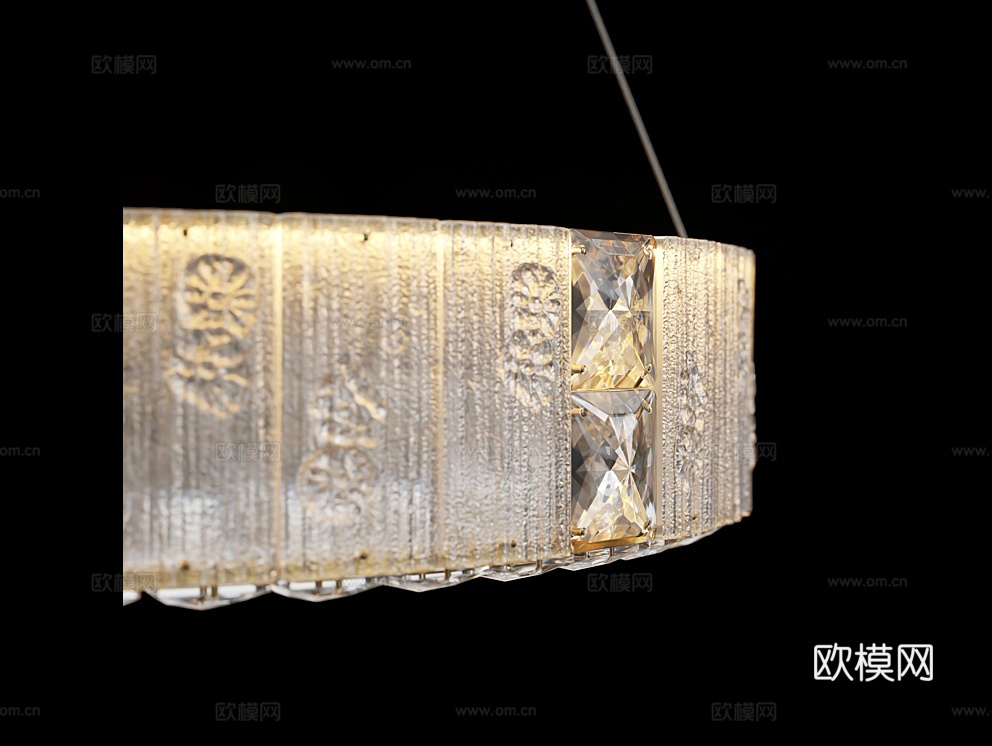 Cloyd 奢华圆形吊灯3d模型下载（渲染图3）