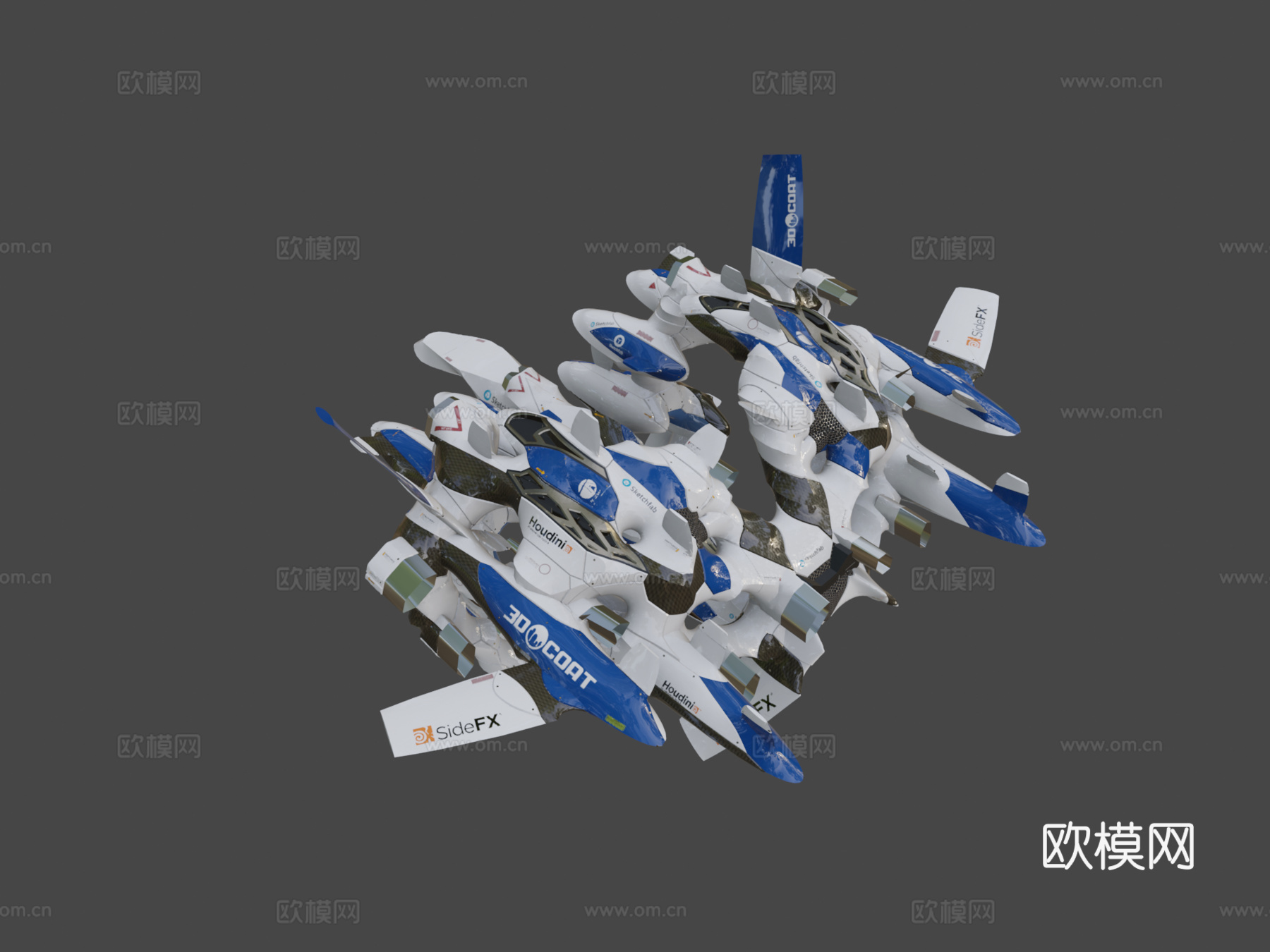 程序化硬表面建模测试9.733d模型下载（渲染图5）