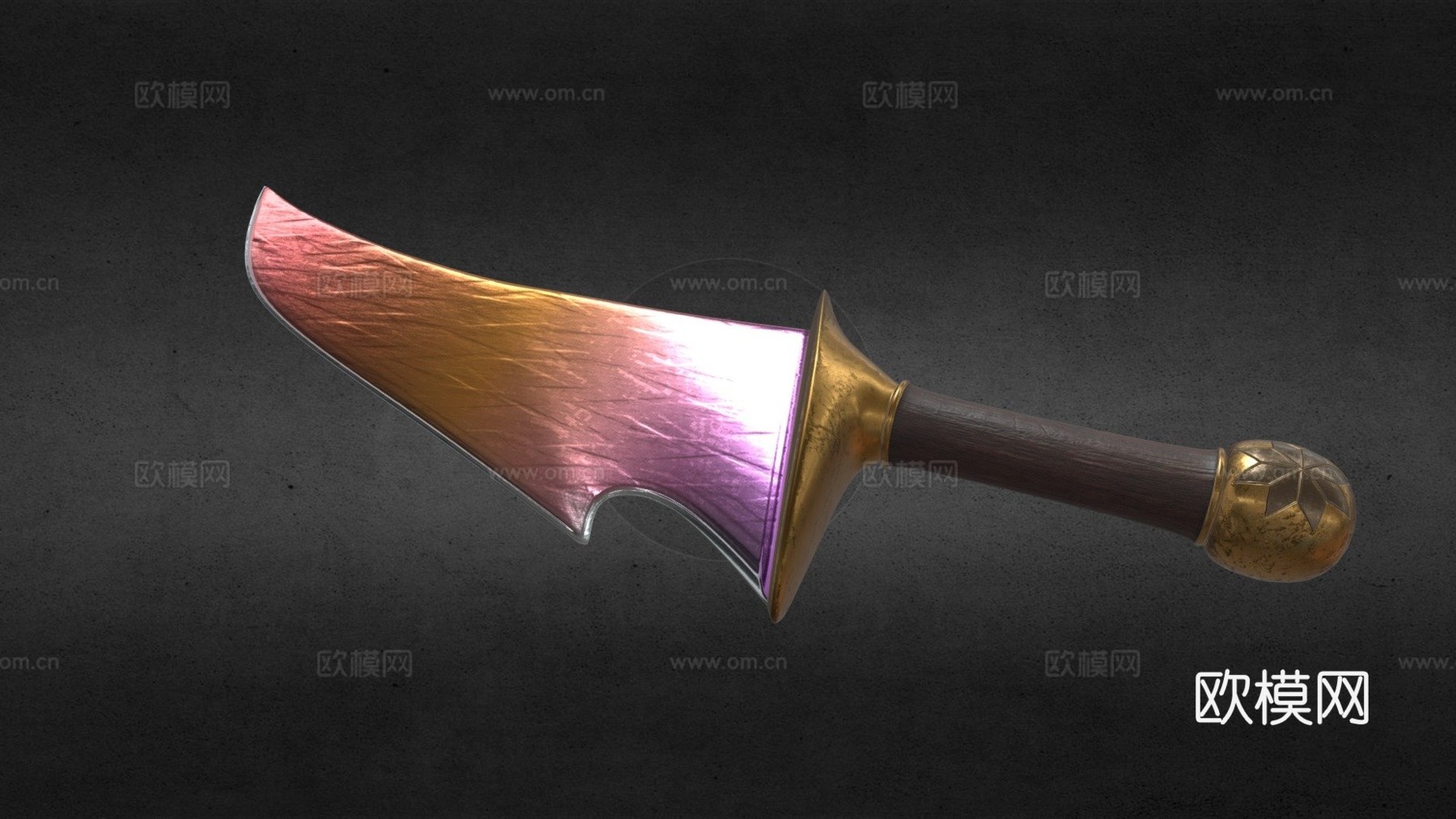 多色短刀3d模型下载（渲染图1）