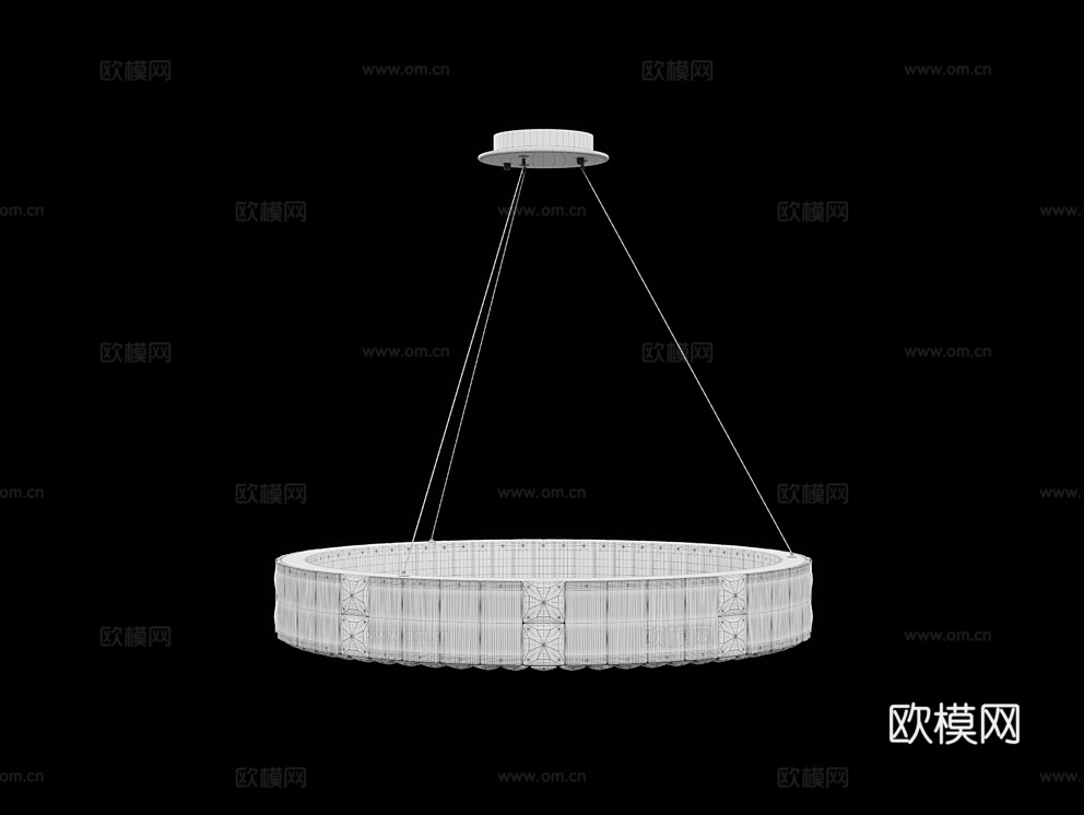 Cloyd 奢华圆形吊灯3d模型下载（渲染图4）