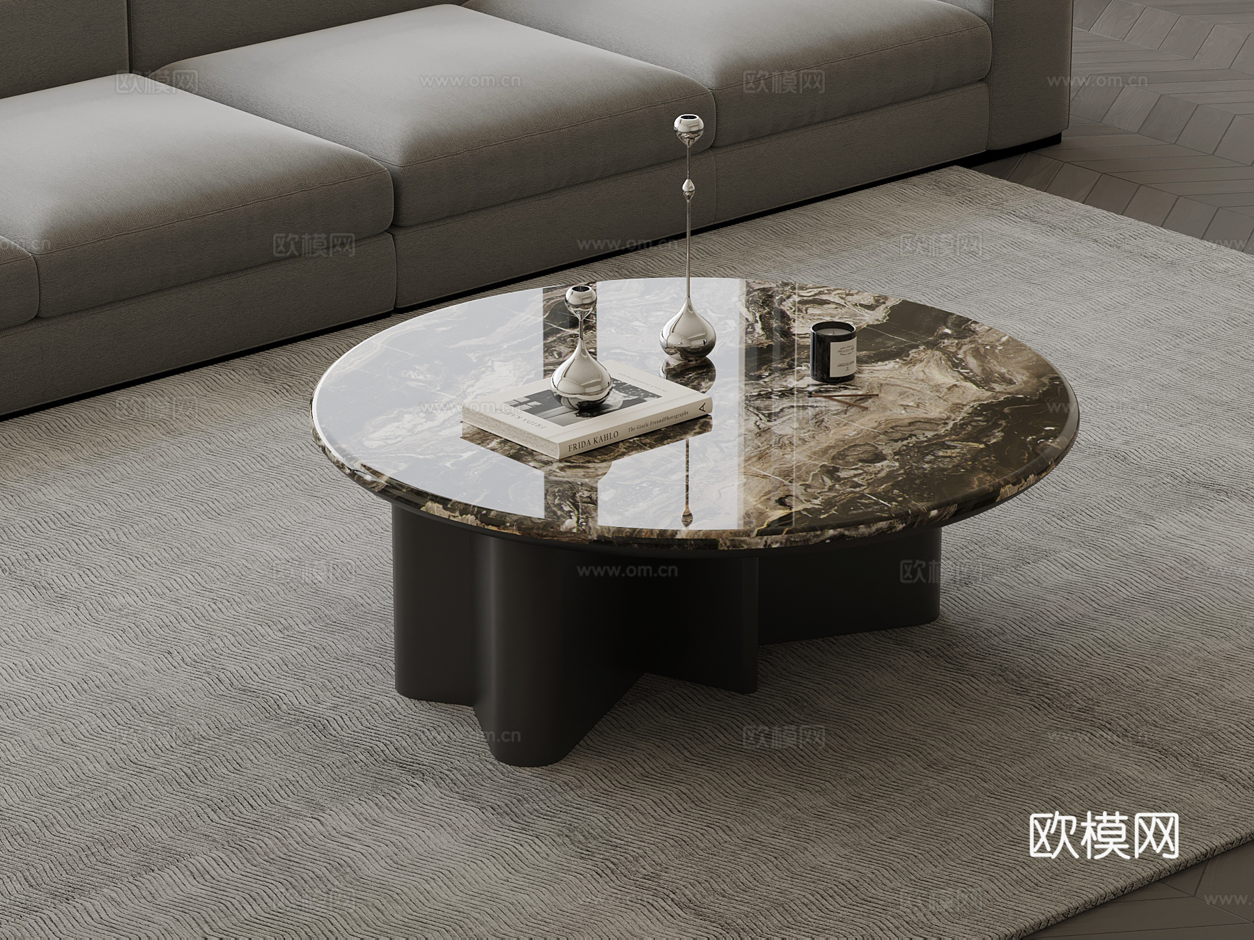 现代意式茶几 意式极简茶几su模型