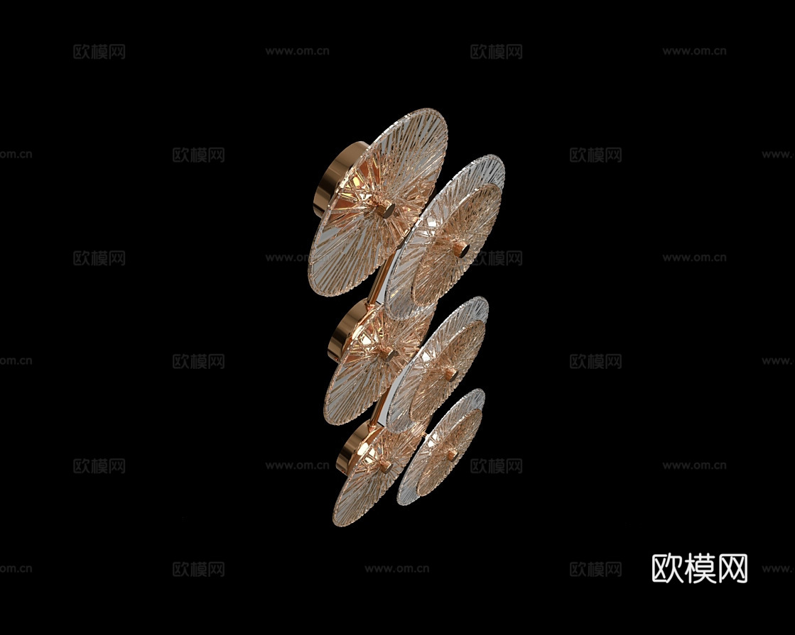 Cloyd 轻奢装饰壁灯3d模型下载（渲染图2）