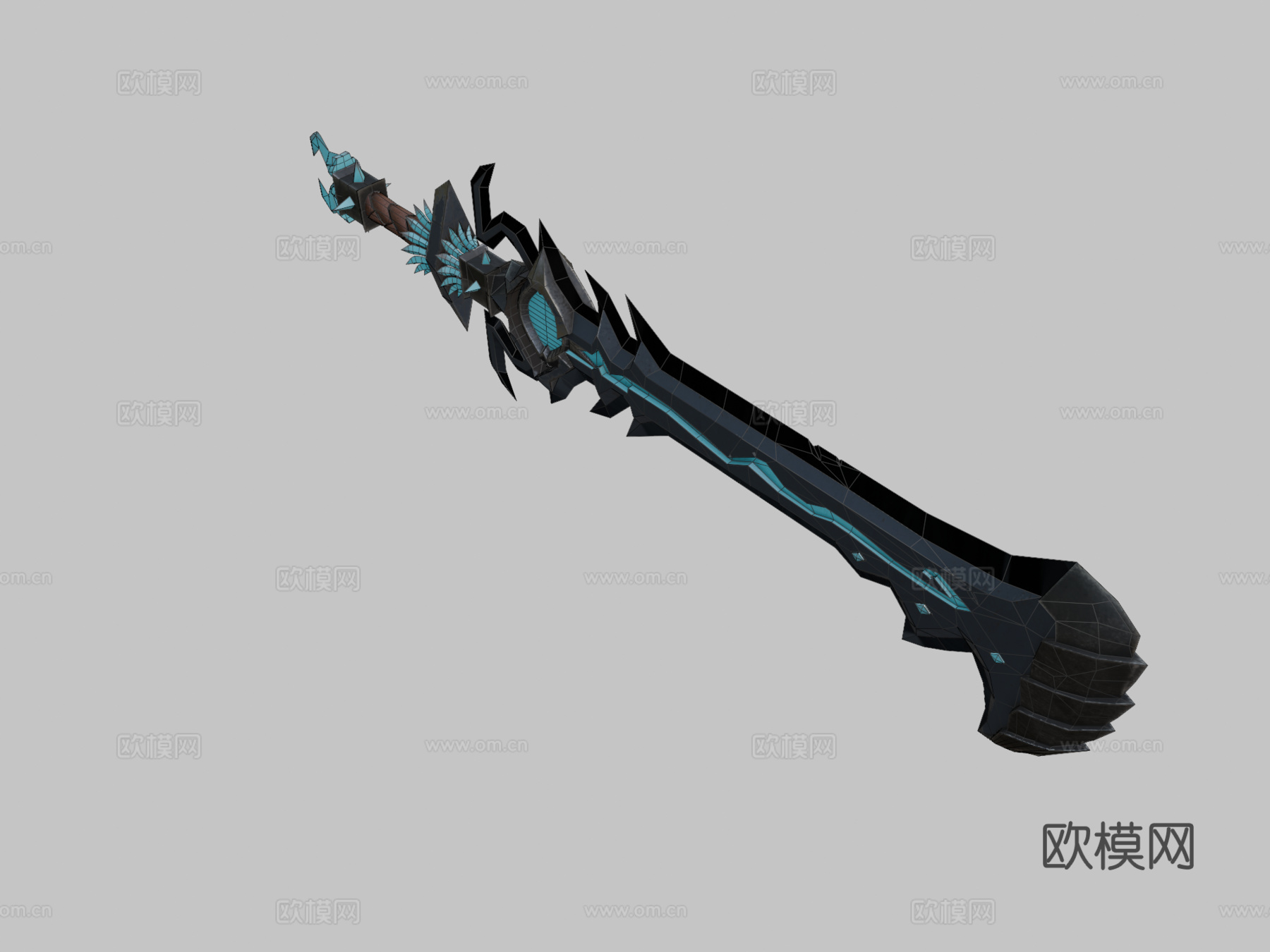 魔法蓝剑3d模型下载（渲染图2）