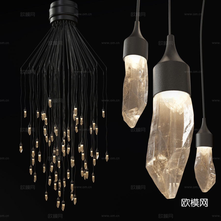 水晶雨3d模型下载