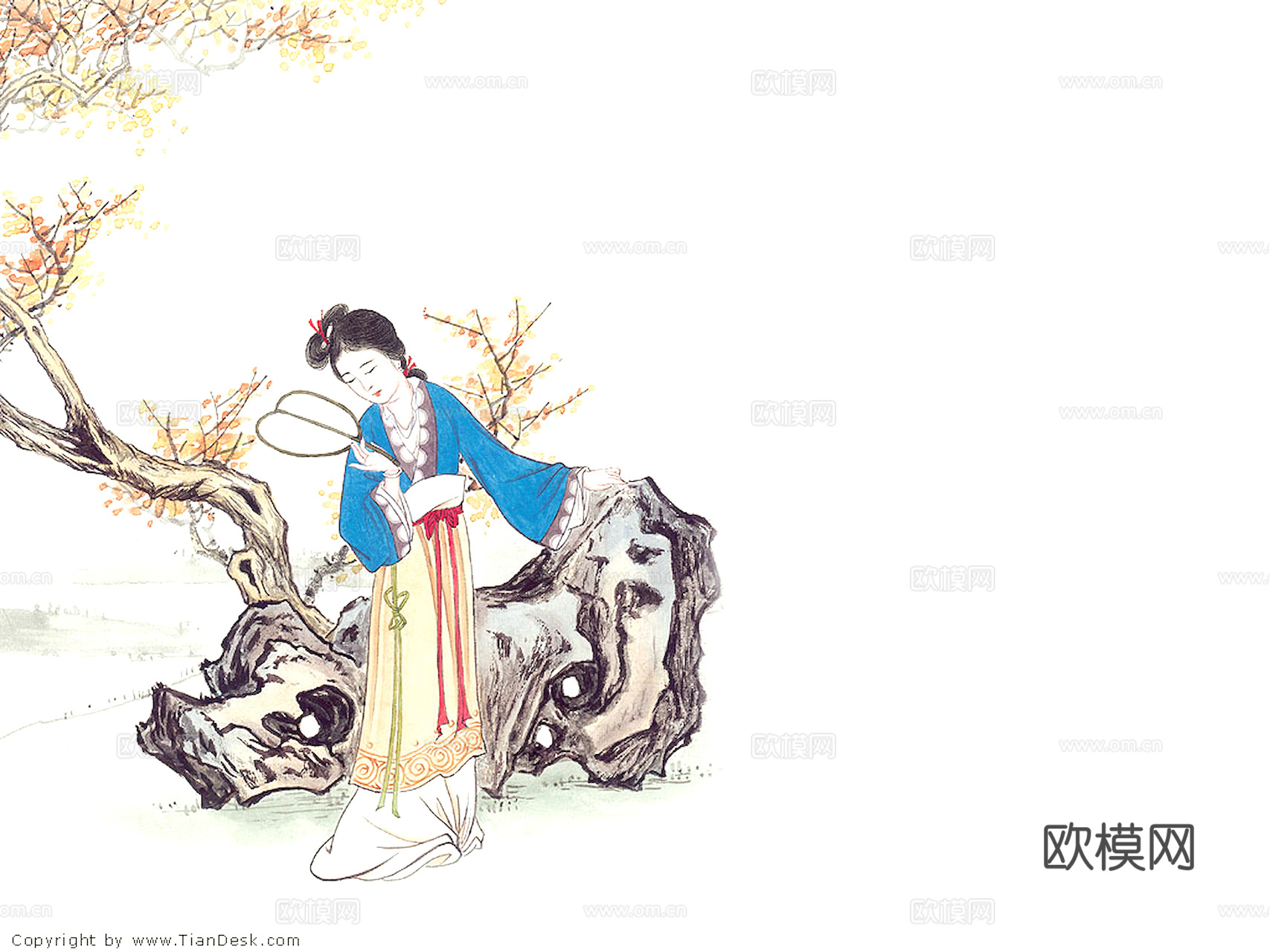 中式新中式挂画壁画水墨字画山水花鸟背景墙壁纸装饰画抽象画油画下载