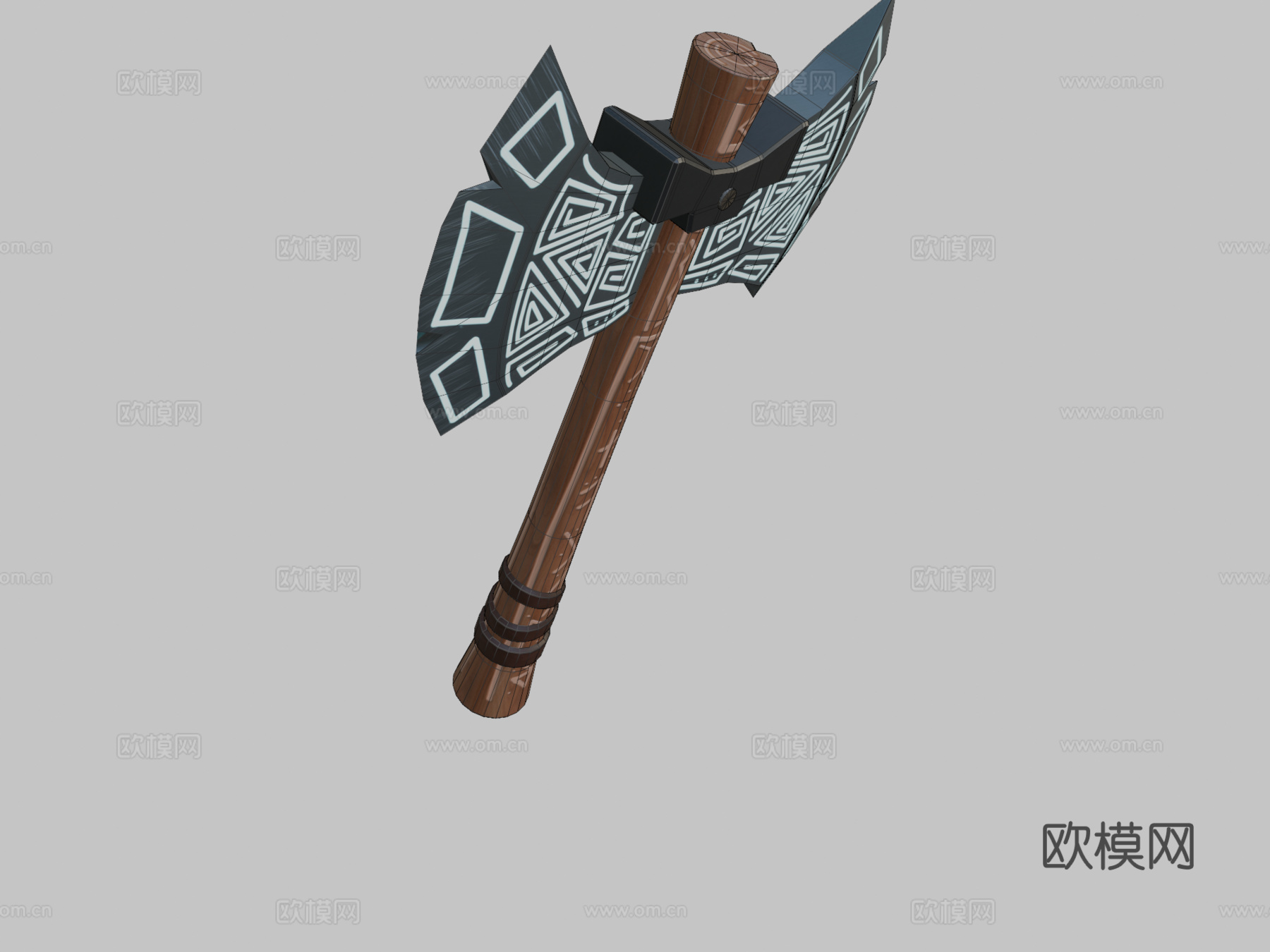 符文斧3d模型下载（渲染图2）