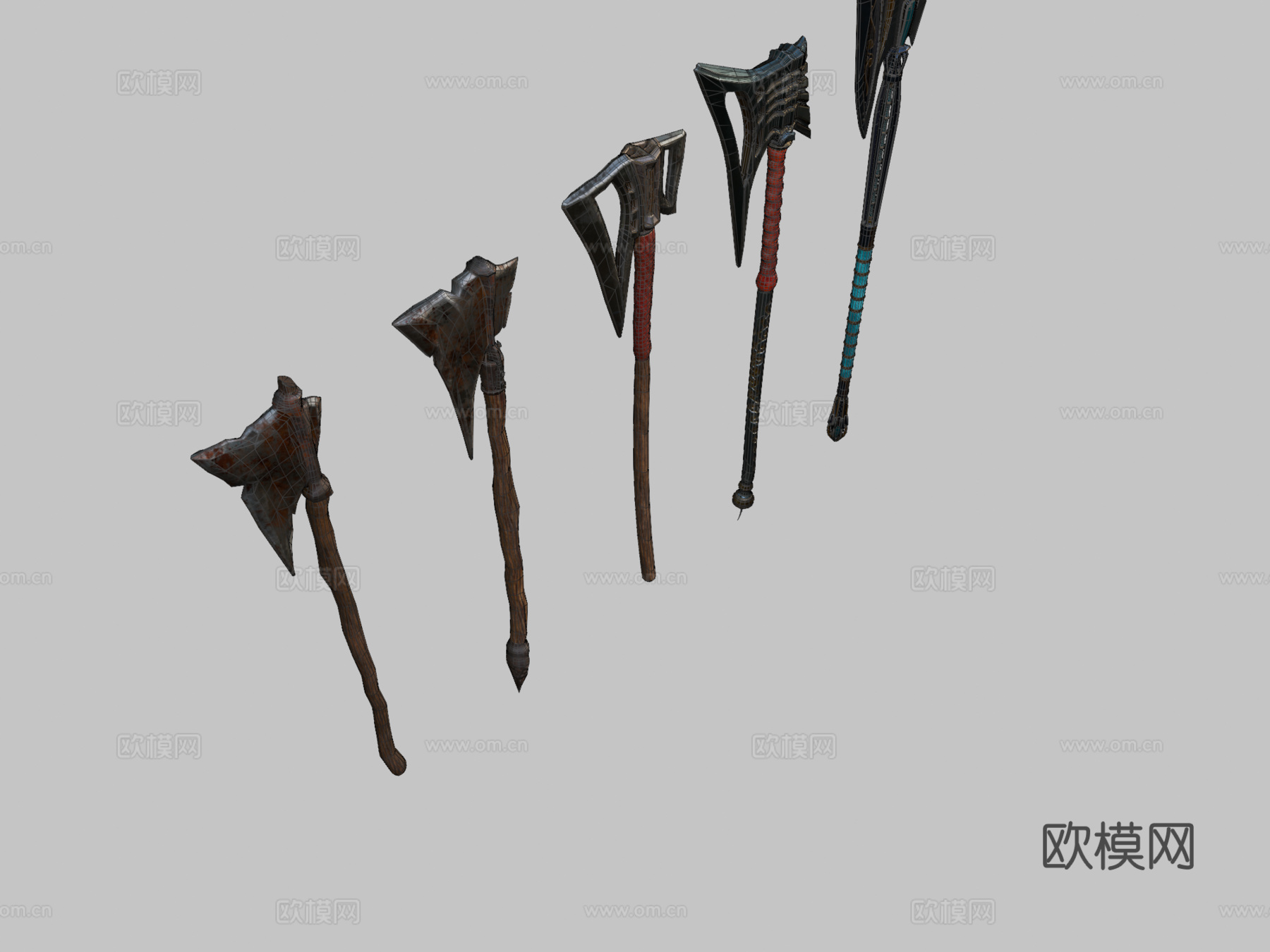 死亡猎人巨斧3d模型下载（渲染图2）