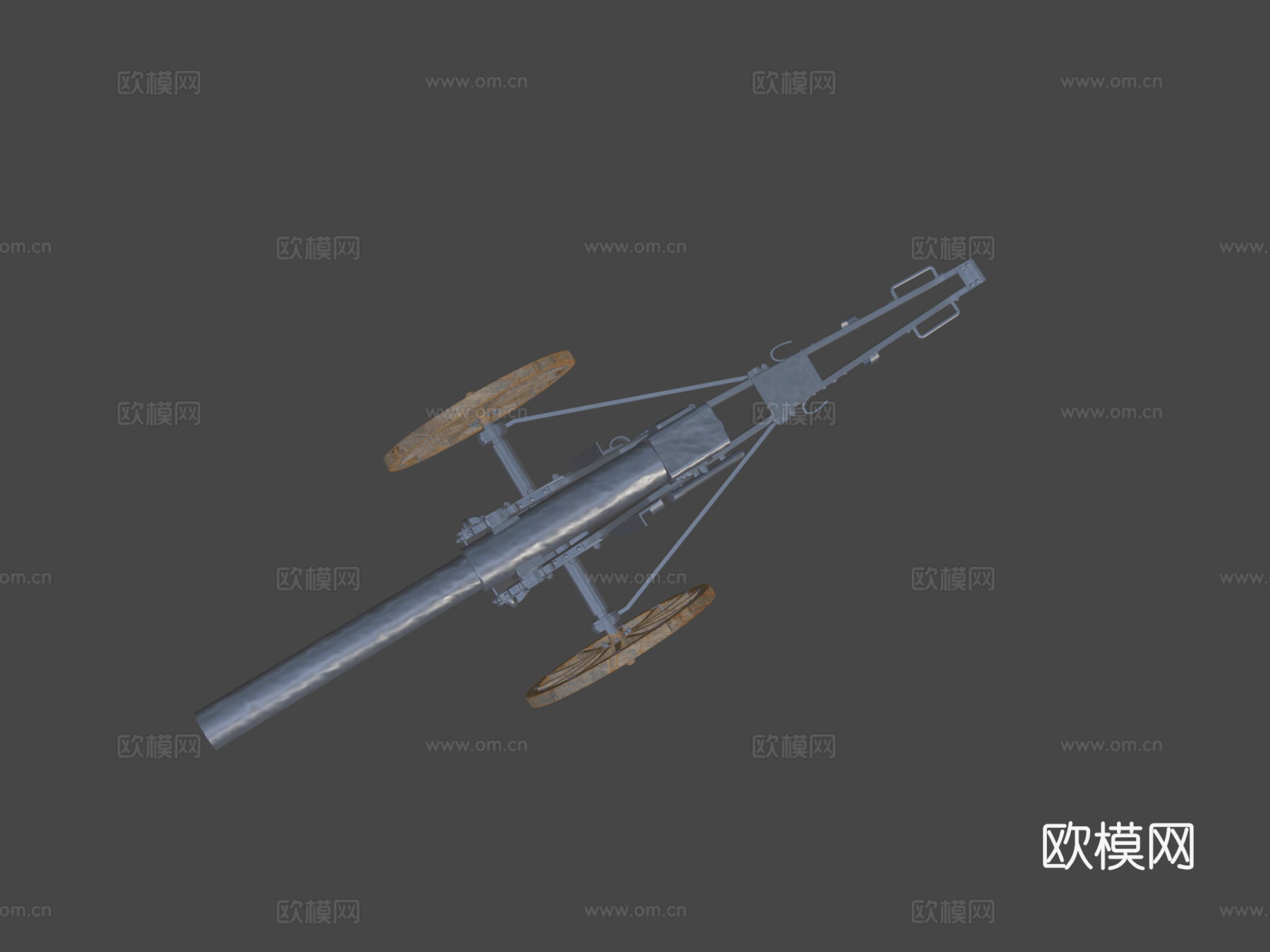 克虏伯75毫米1880型3d模型下载（渲染图7）