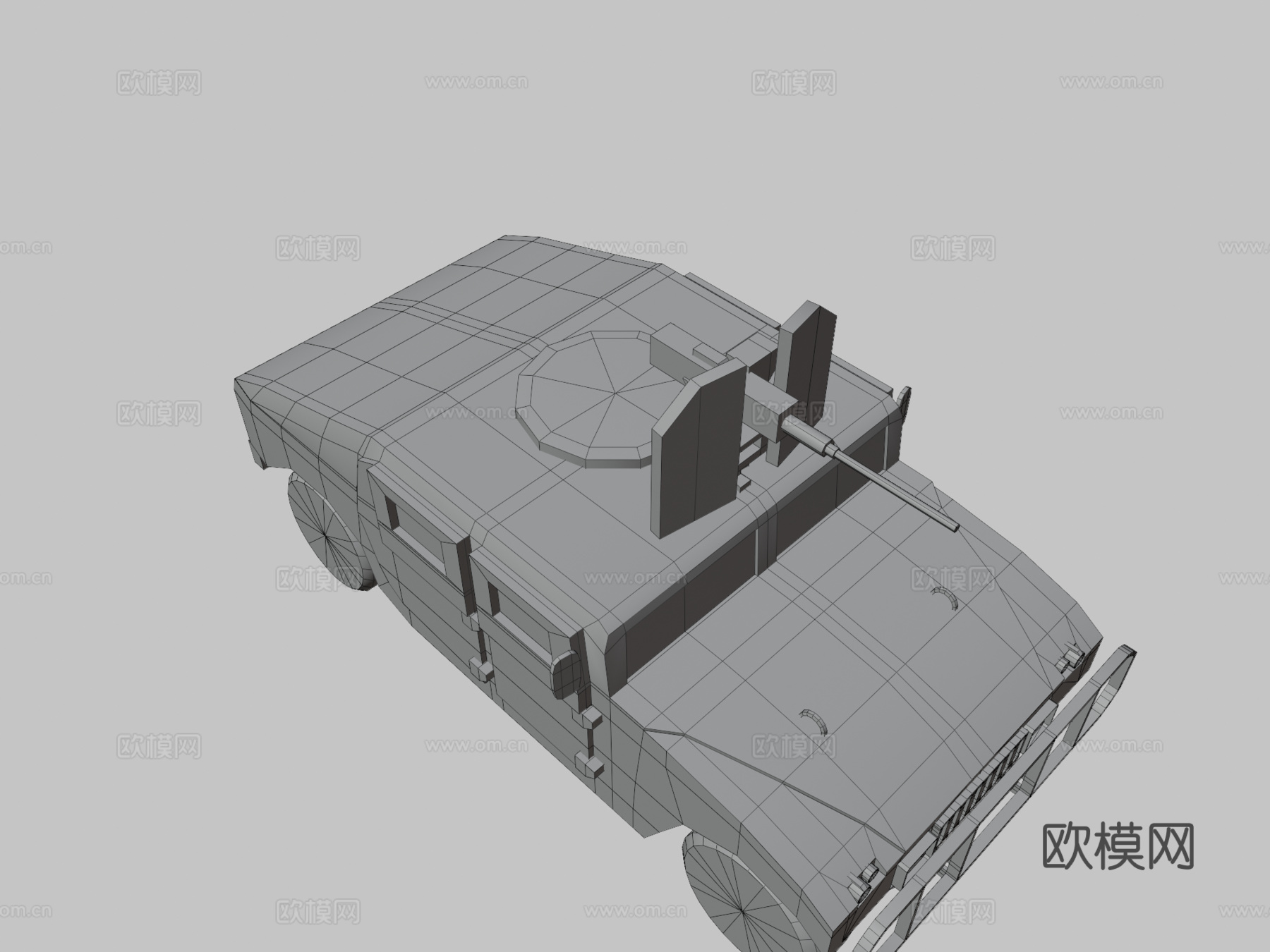 军用悍马3d模型下载（渲染图3）