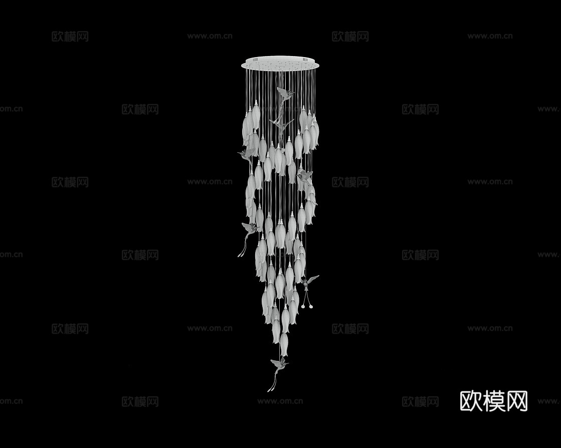 Cloyd 轻奢装饰灯 吸顶灯3d模型下载（渲染图2）