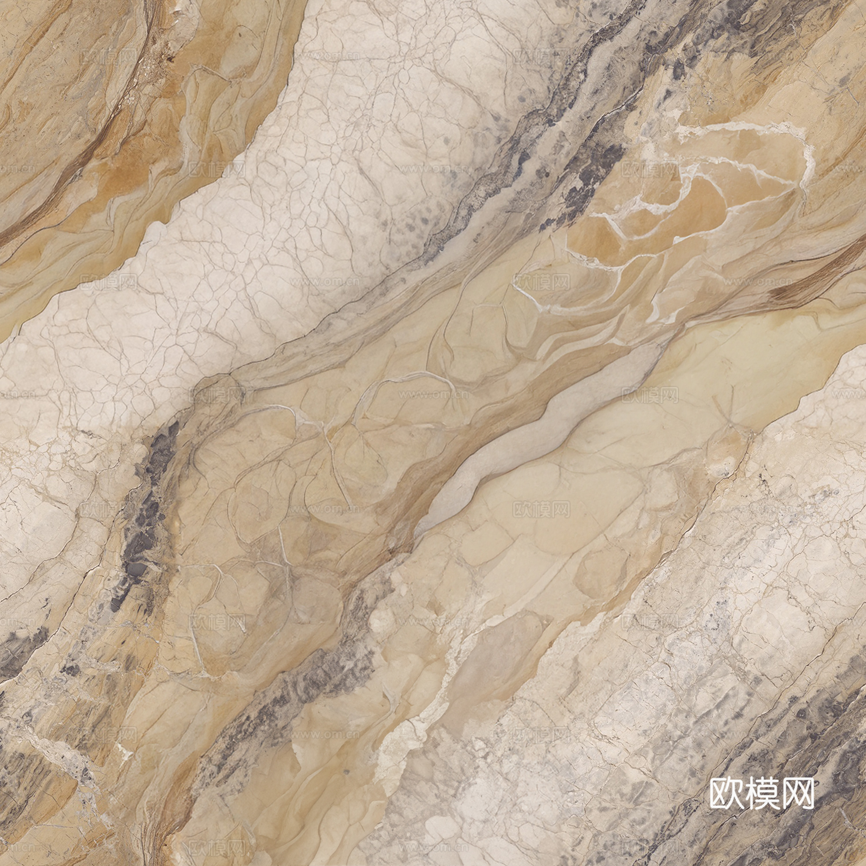 现代新中式米色大理石_亚马逊金大理石_暖棕色无缝大理石贴图