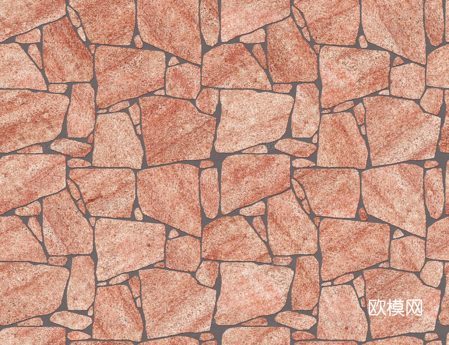 红色砂岩毛石-多边形毛石-破冰纹毛石37