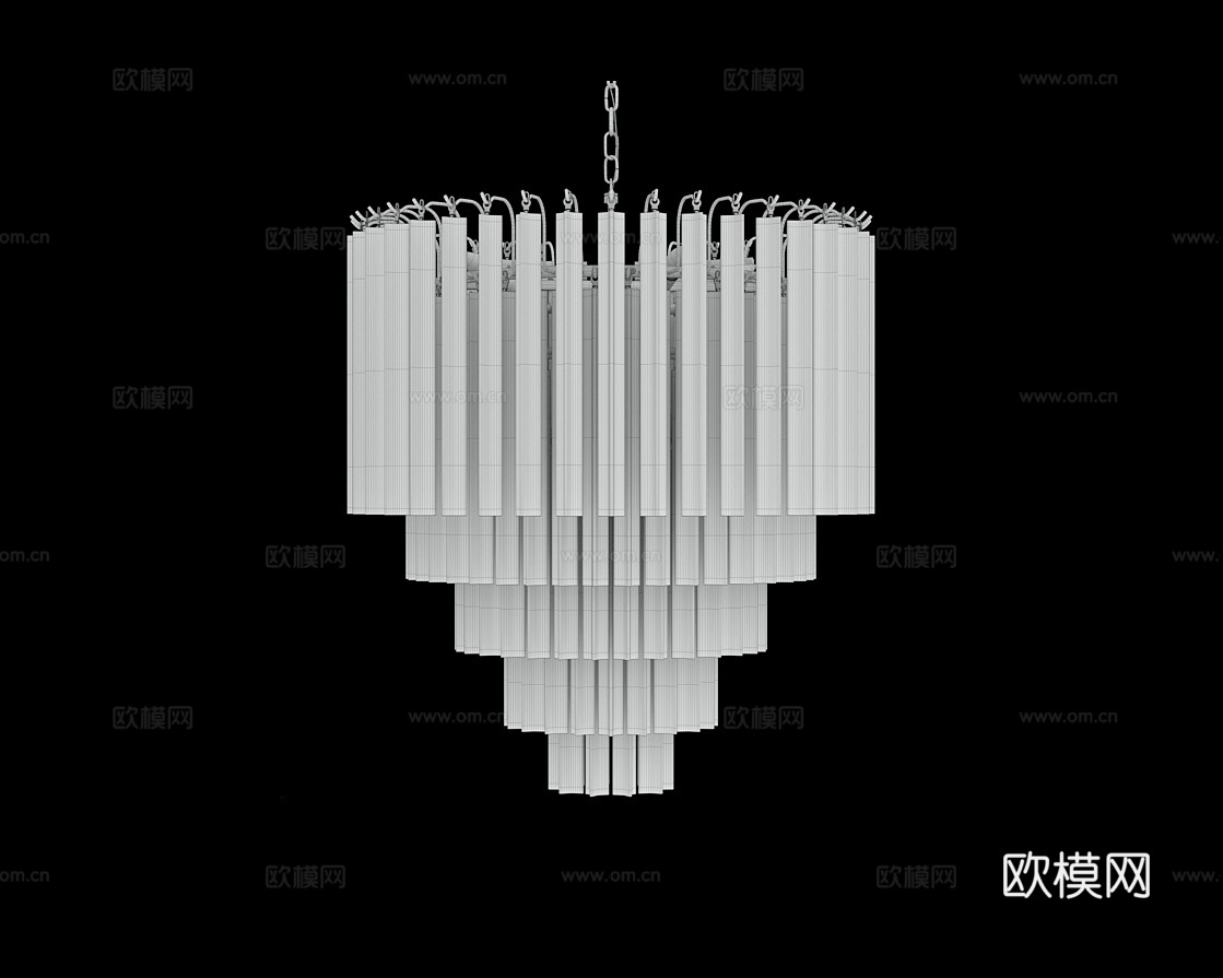 Cloyd 奢华水晶吊灯3d模型下载（渲染图4）