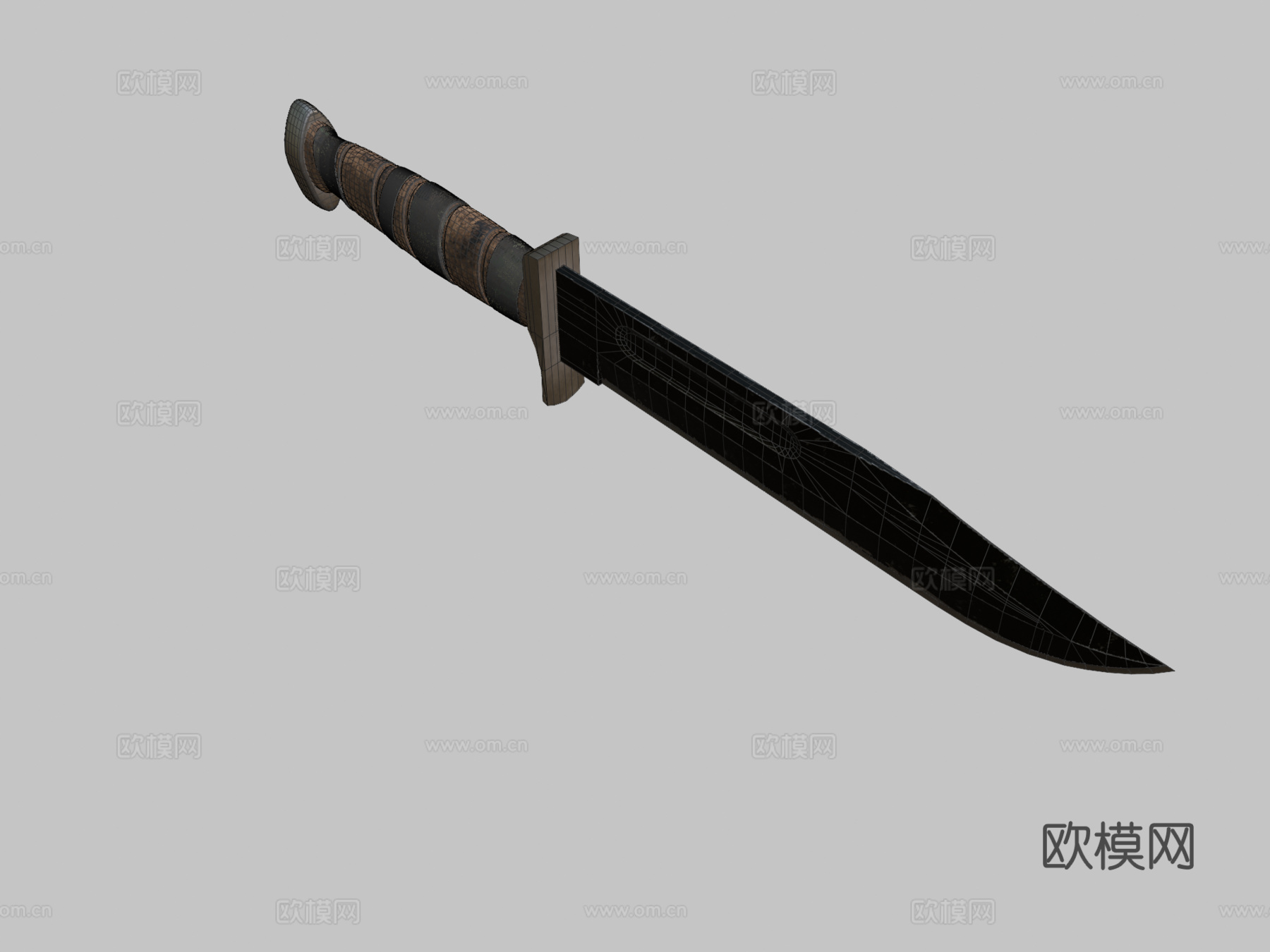 KABAR风格刀3d模型下载（渲染图2）