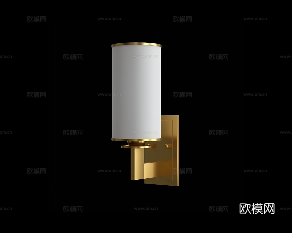 Cloyd 轻奢壁灯3d模型下载（渲染图1）
