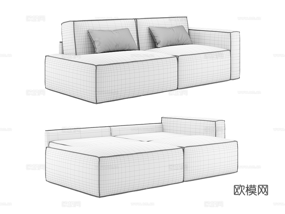 MEBELFORM 双人沙发3d模型下载（渲染图2）